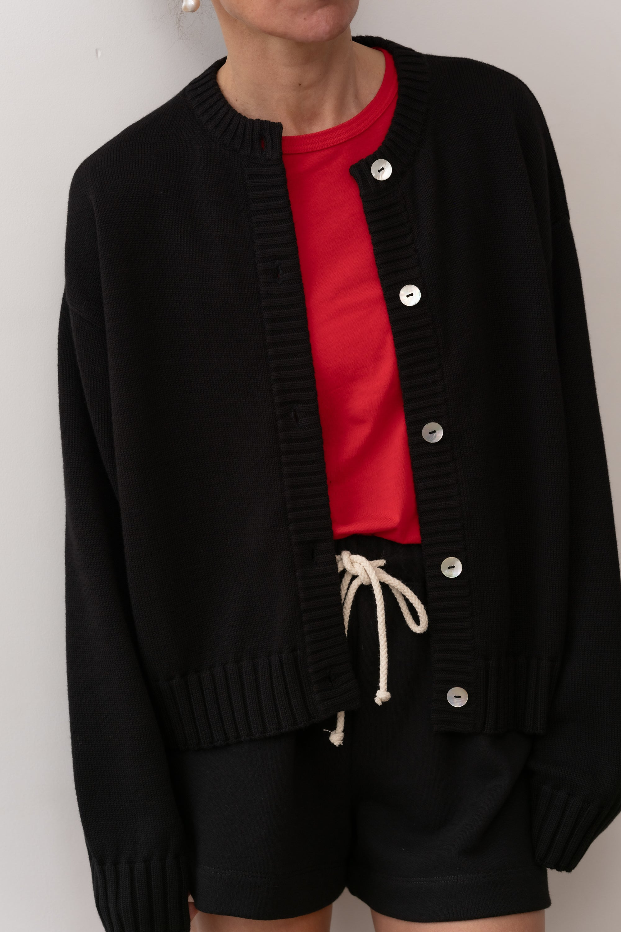 SWEATERS THE COTTON KNIT CARDIGAN Donni