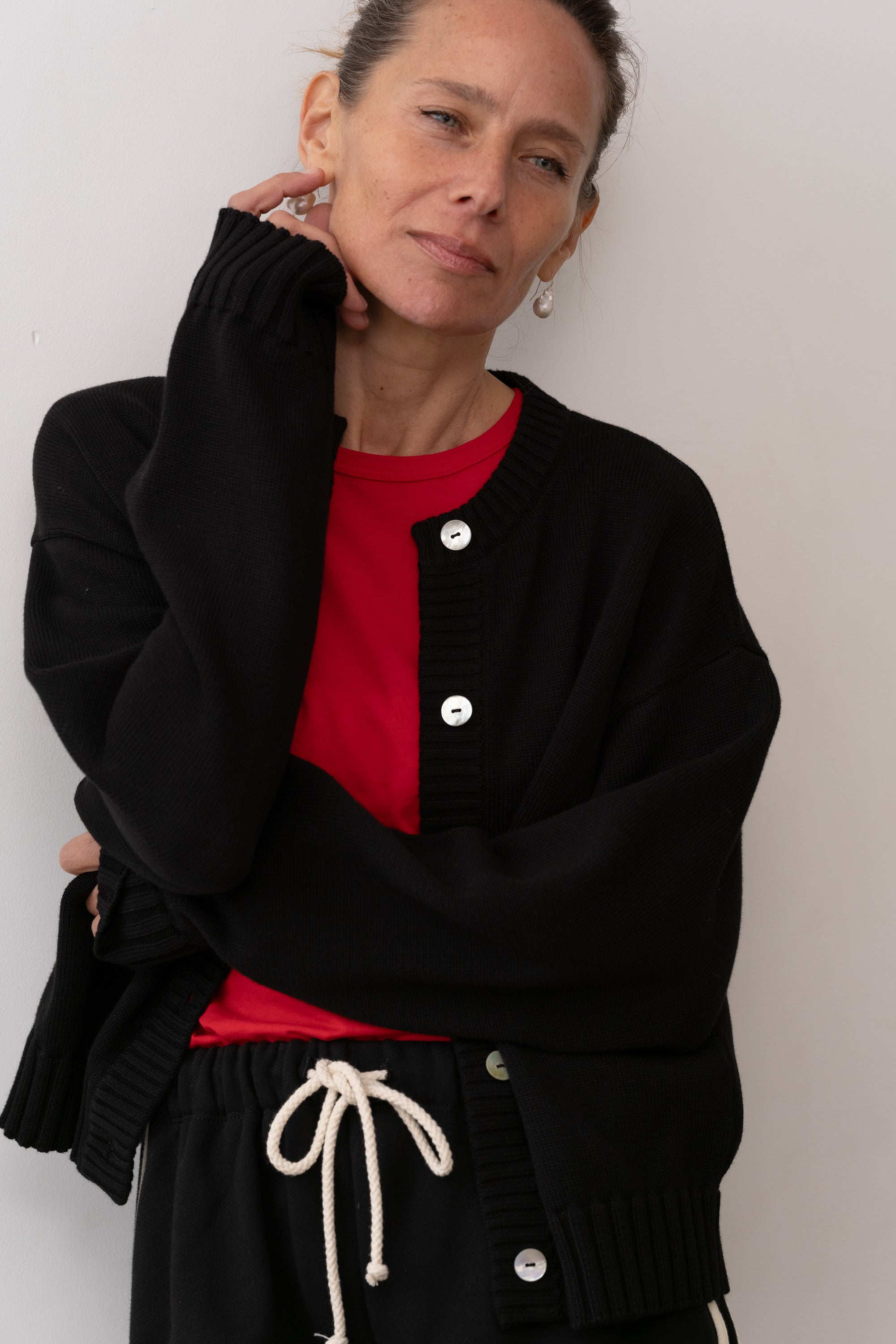 SWEATERS THE COTTON KNIT CARDIGAN Donni