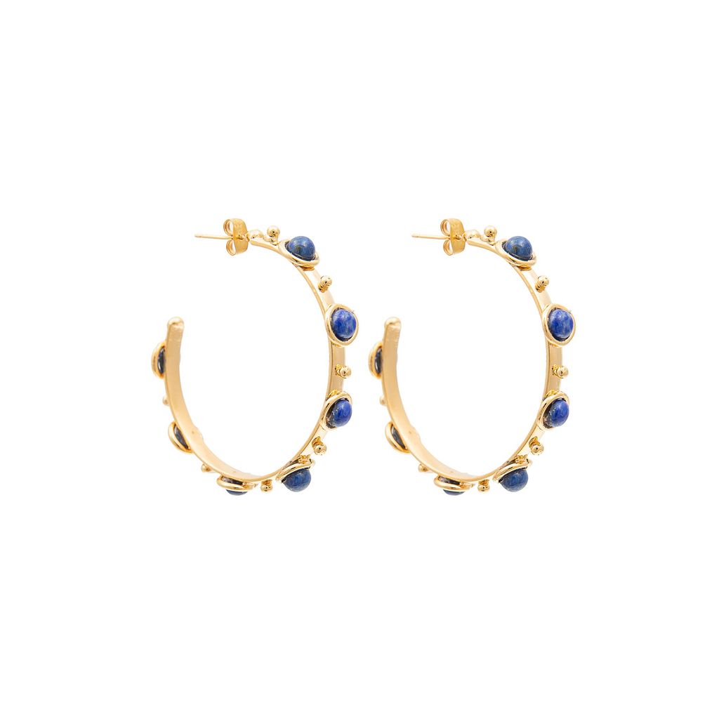 FASHION JEWELRY Petite Candy Hoops in Lapis Sylvia Toledano