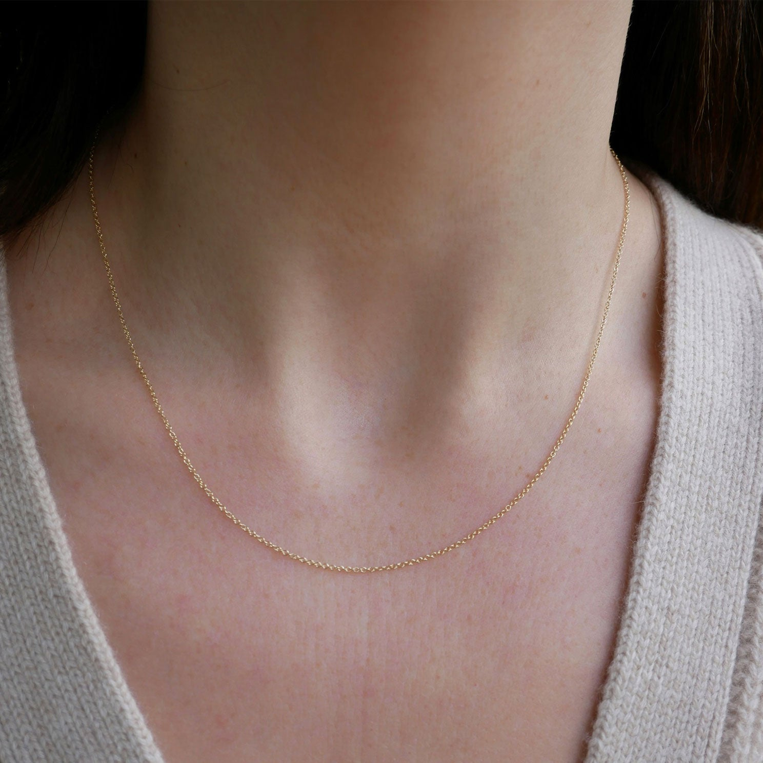 JEWELRY Chain Necklace in Yellow Gold EF Collection