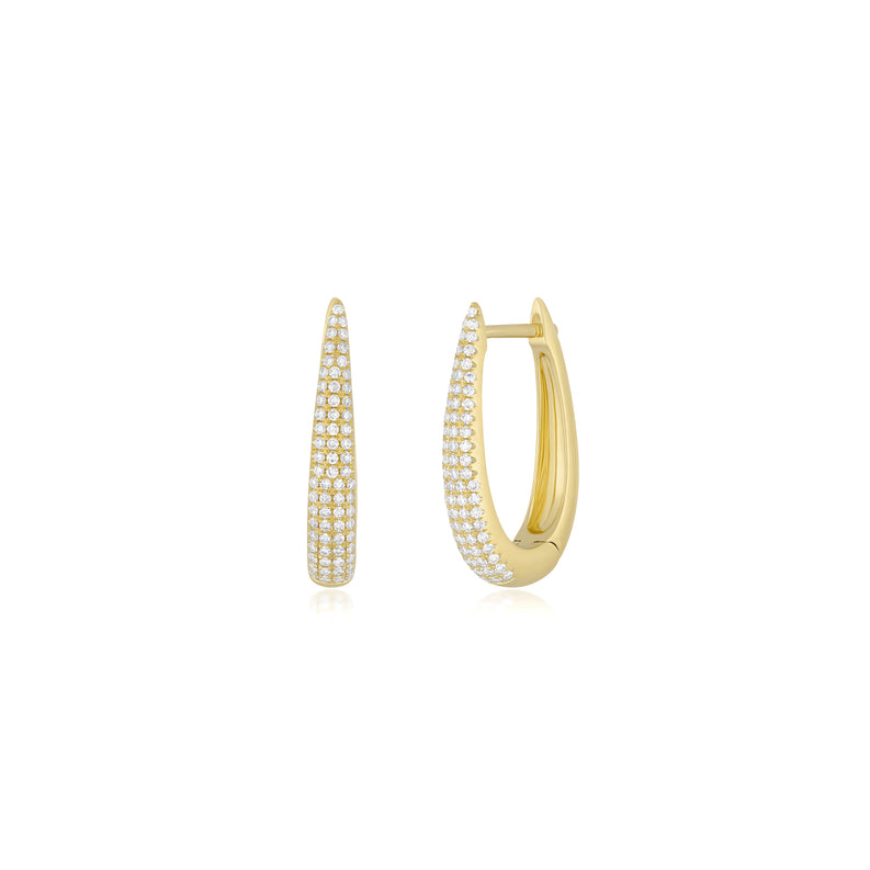 JEWELRY TS - 14K DIAMOND MAEVE HOOP EARRINGS EF Collection