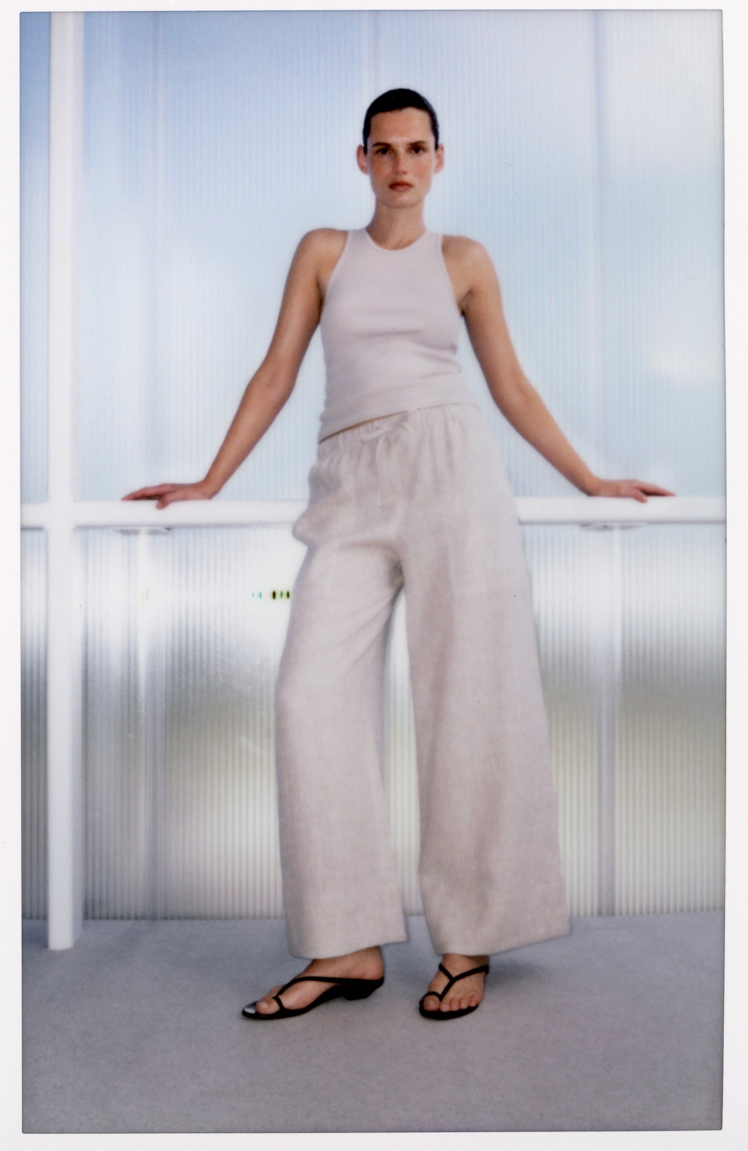 PANTS/SHORTS Linen Cropped Summer Pant in Jute Heather Enza Costa