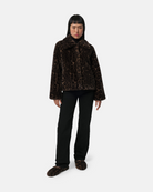 SHOES Magda Flat Slipper in Dark Leopard Apparis