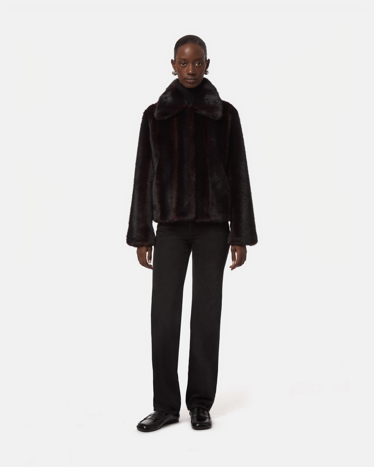COATS/JACKET Elis Coat in Shaved Noir Mink Apparis