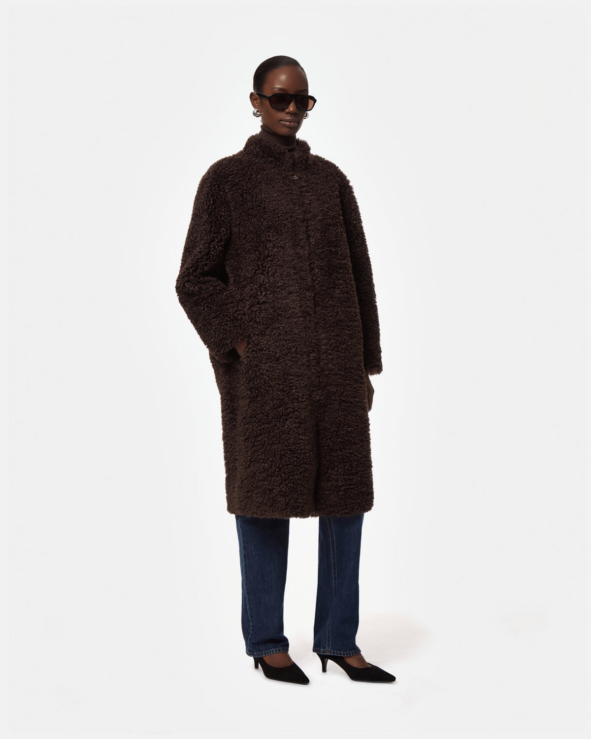COATS/JACKET Jude Bouclette Coat in Brown Apparis