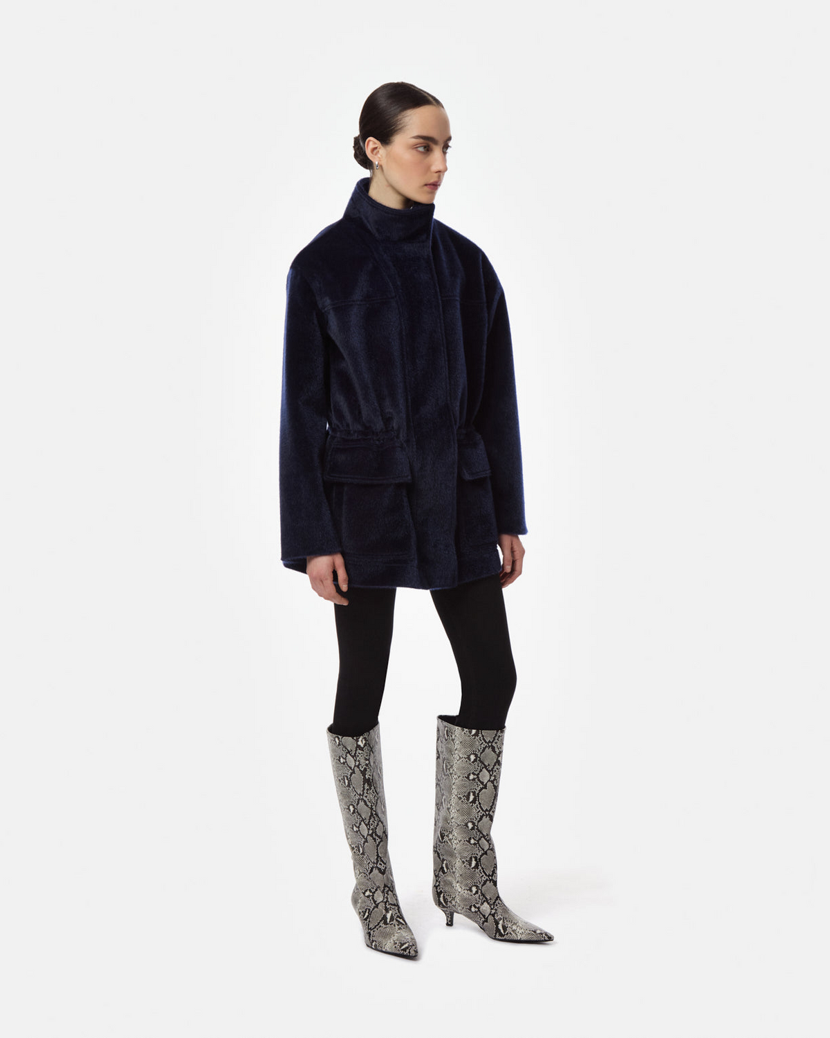 COATS/JACKET Edie Pony Parka in Navy Apparis