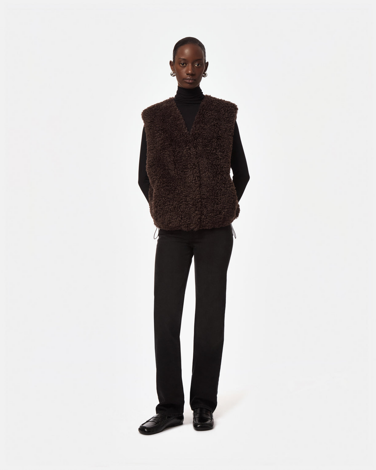 COATS/JACKET Lyle Bouclette Vest in Brown Apparis