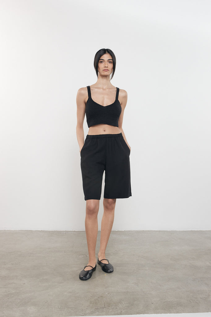 PANTS/SHORTS Twill Everywhere Short in Black Enza Costa