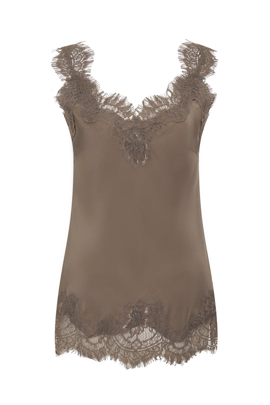 LINGERIE/PJ/SWIM Megan Cami in Taupe Gold Hawk