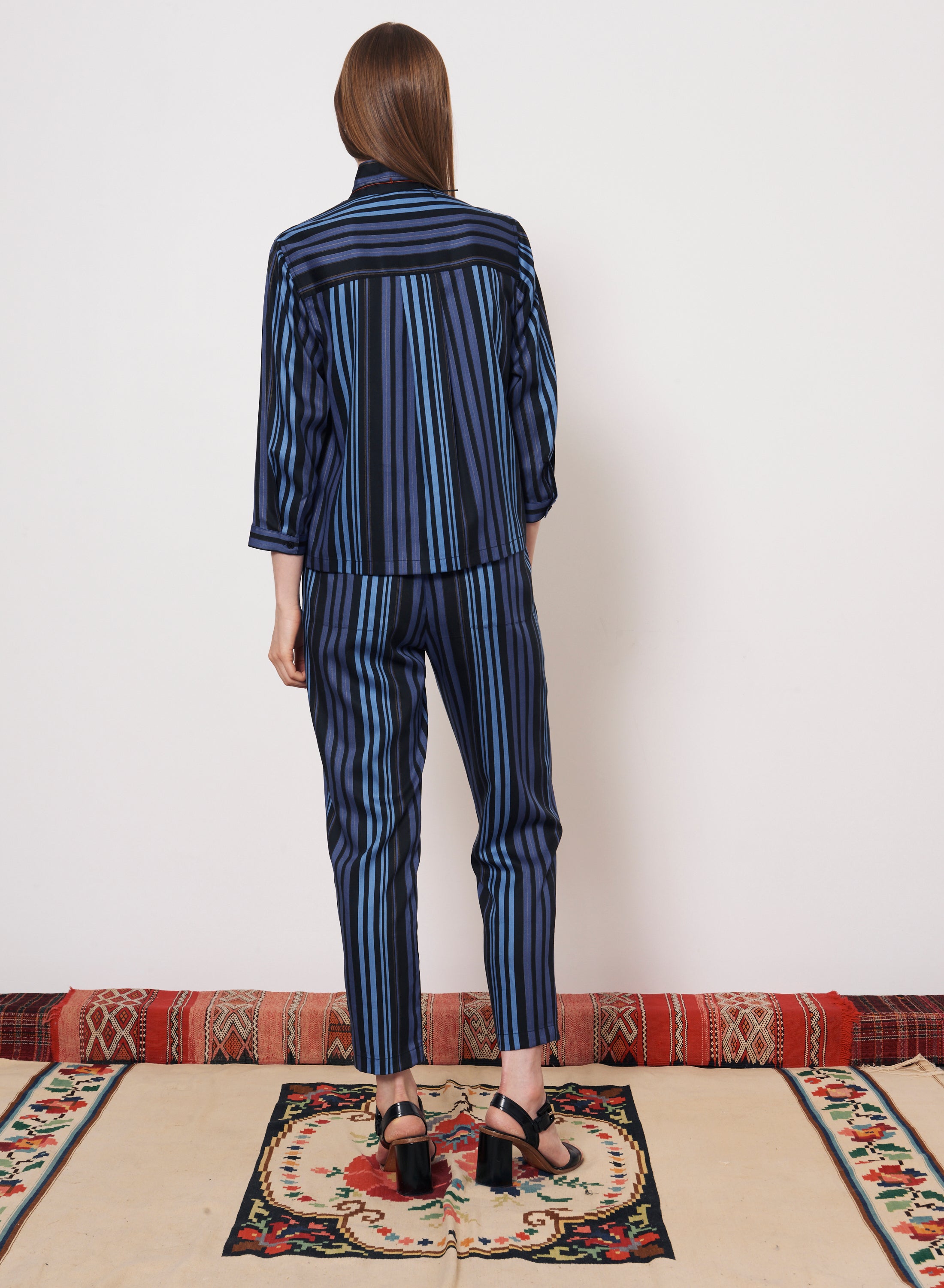 PANTS/SHORTS FEZ PATTERN PANT IN SEA Raquel Allegra