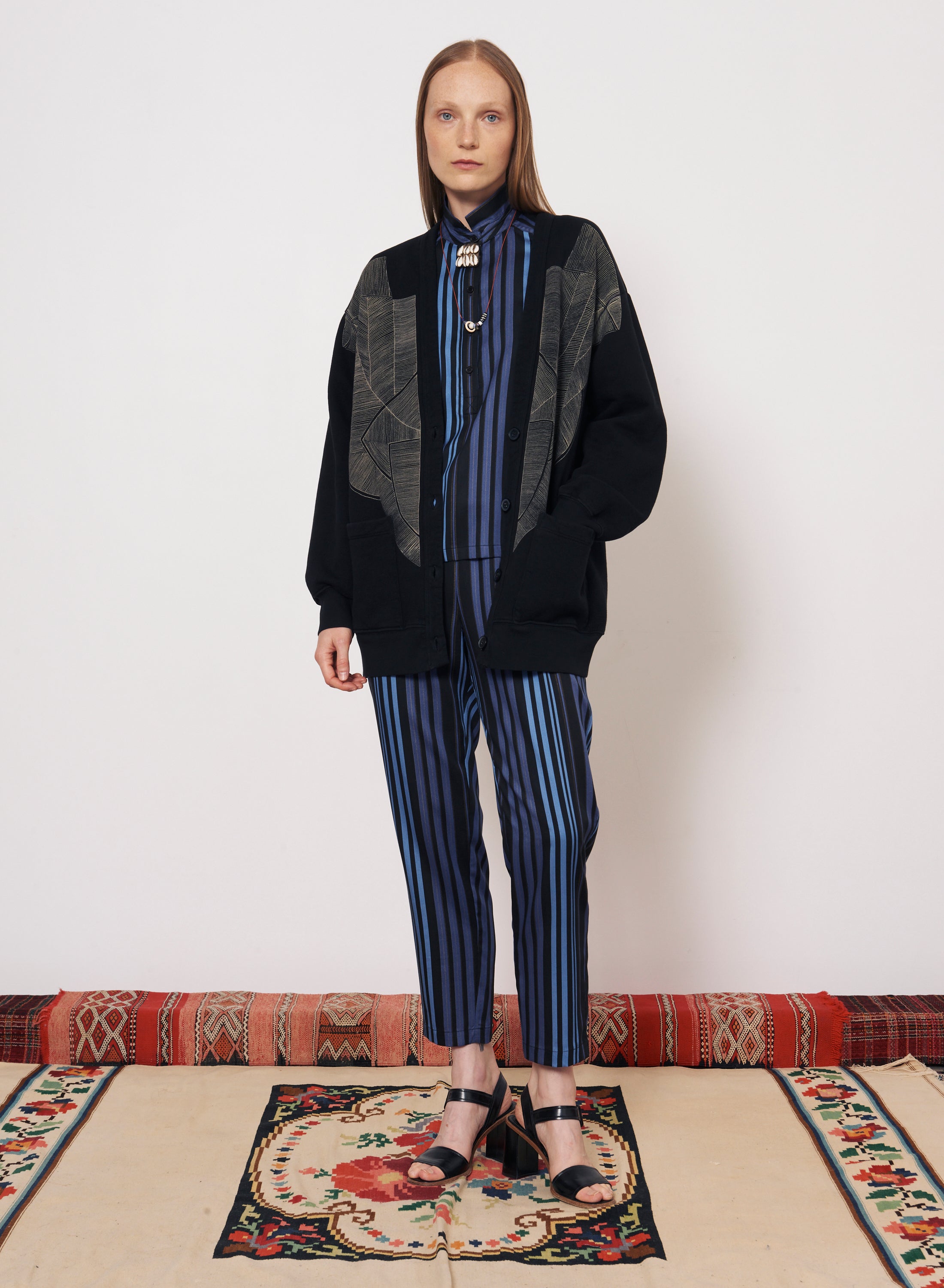 PANTS/SHORTS FEZ PATTERN PANT IN SEA Raquel Allegra