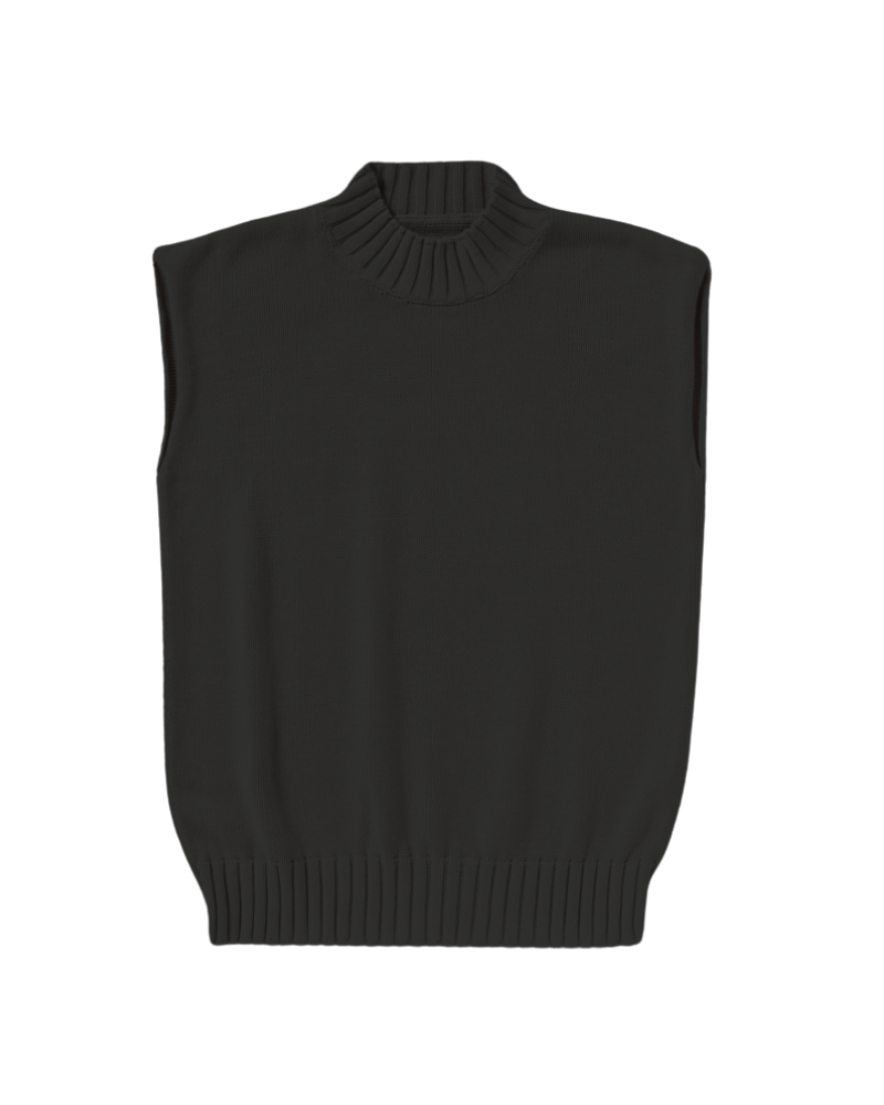 BLOUSES/SHIRTS/TOPS GILET FLAVIO KNIT TOP IN BLACK Labo Art