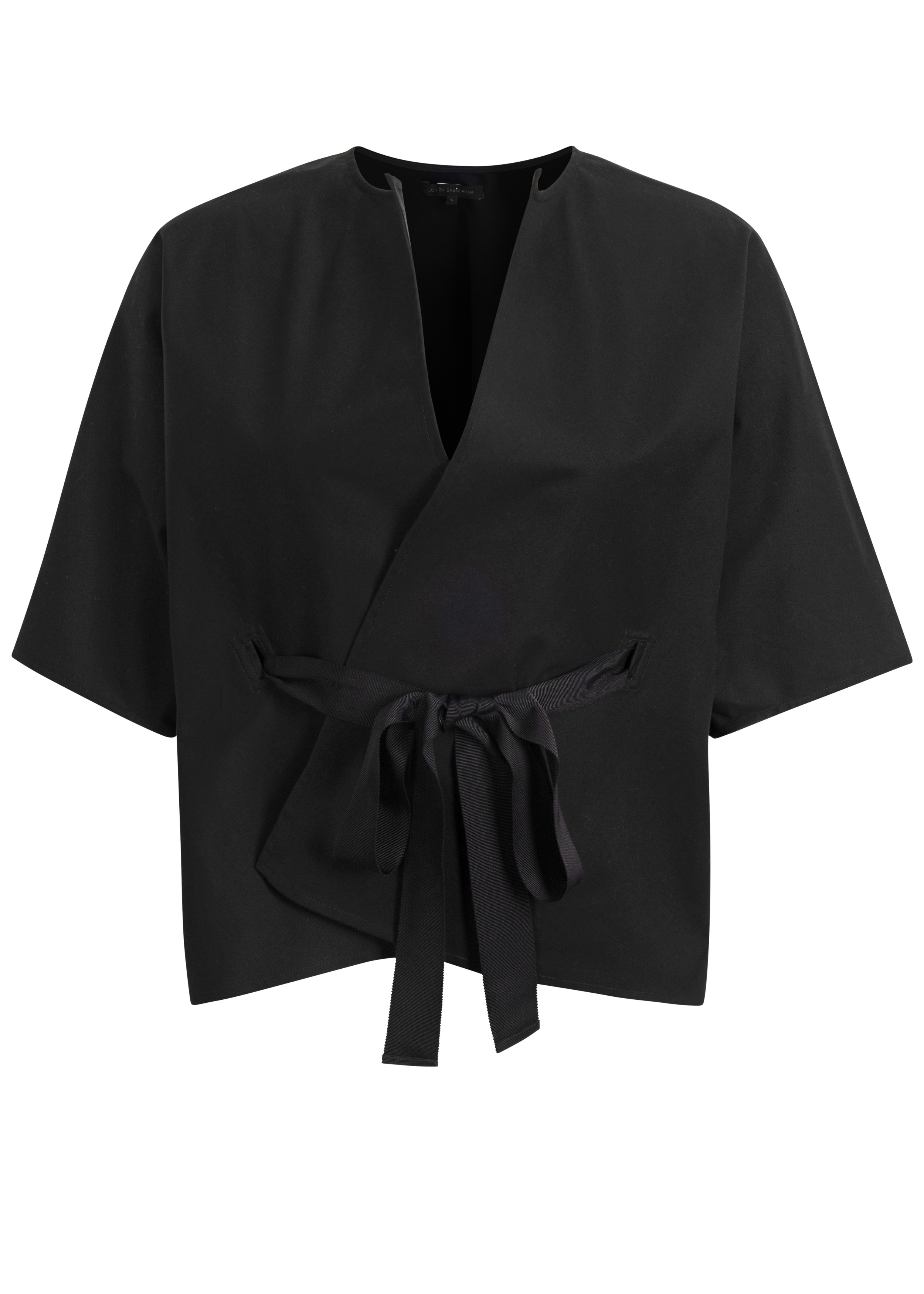 COATS/JACKET Heavy Cotton Jacket in Black Louiza Babouryan