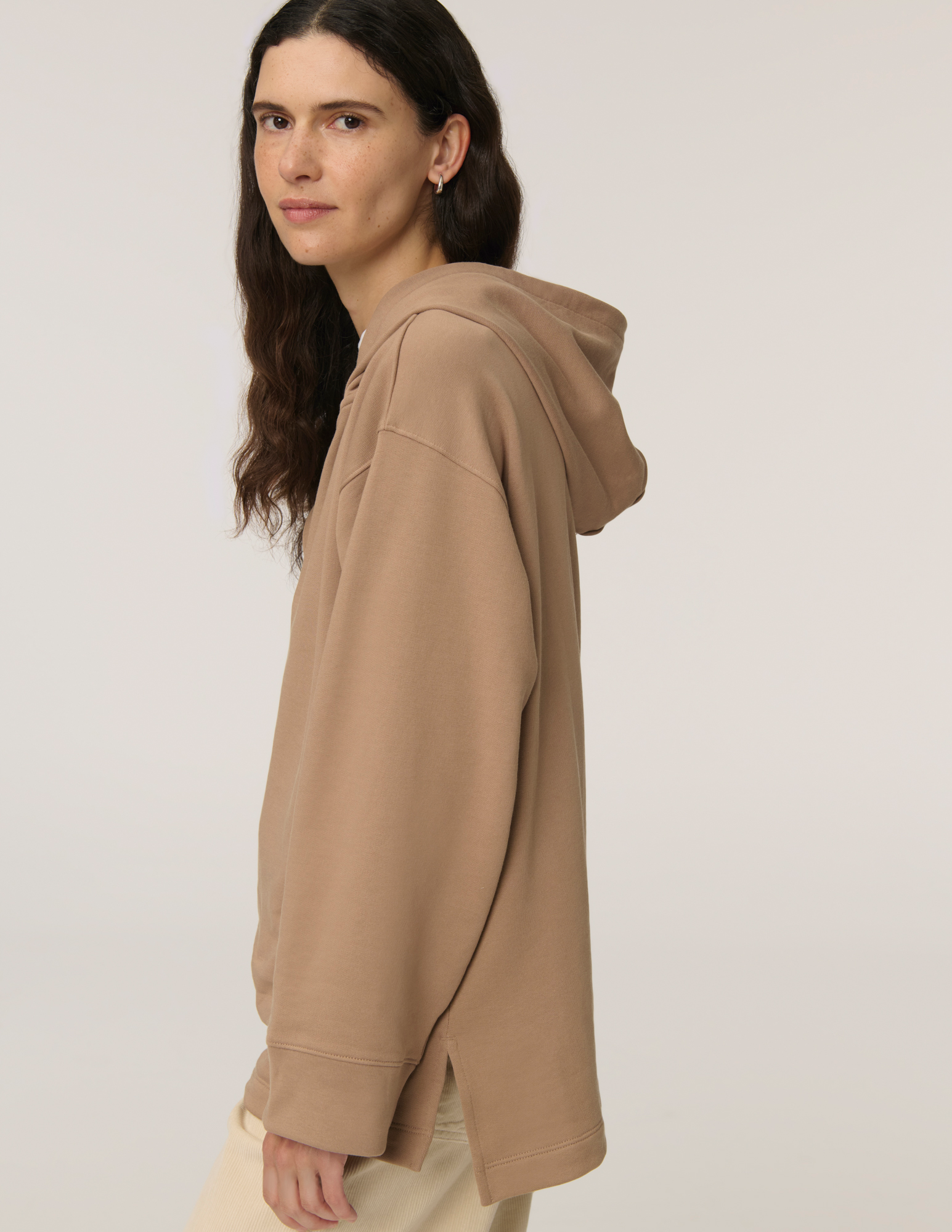 LOUNGE French Terry Hoodie in Cashew Handvaerk