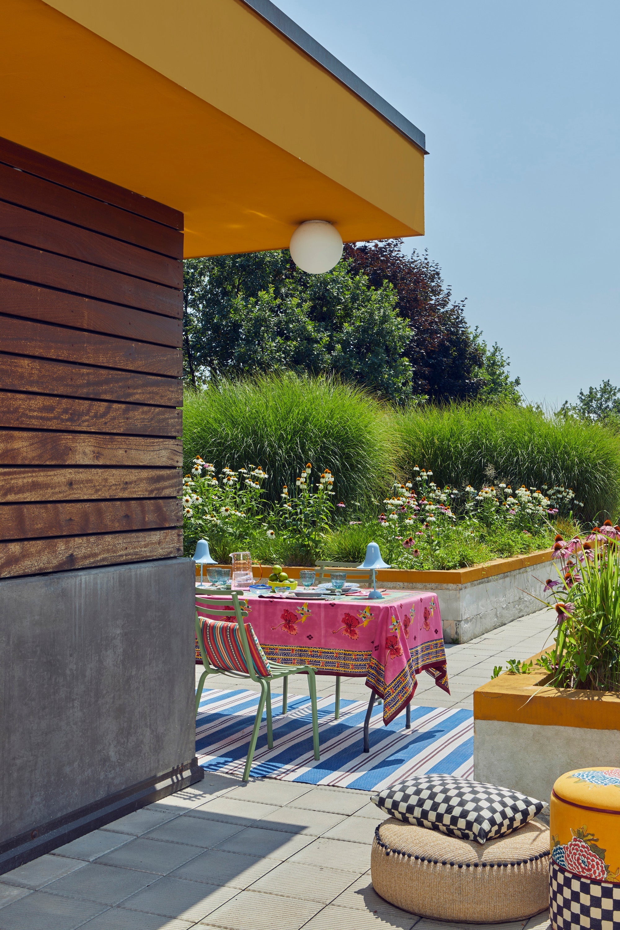 HOME DECOR Small Rectangular Tablecloth in Green and Pink Ibisco Lisa Corti