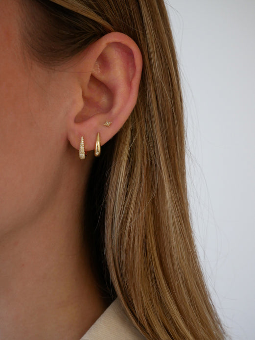 JEWELRY TS - 14K GOLD MINI MAEVE HUGGIE EARRINGS EF Collection