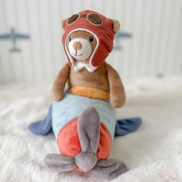 CHILDREN'S ACCESSORIES Pilot Bear and Plane Mon Ami