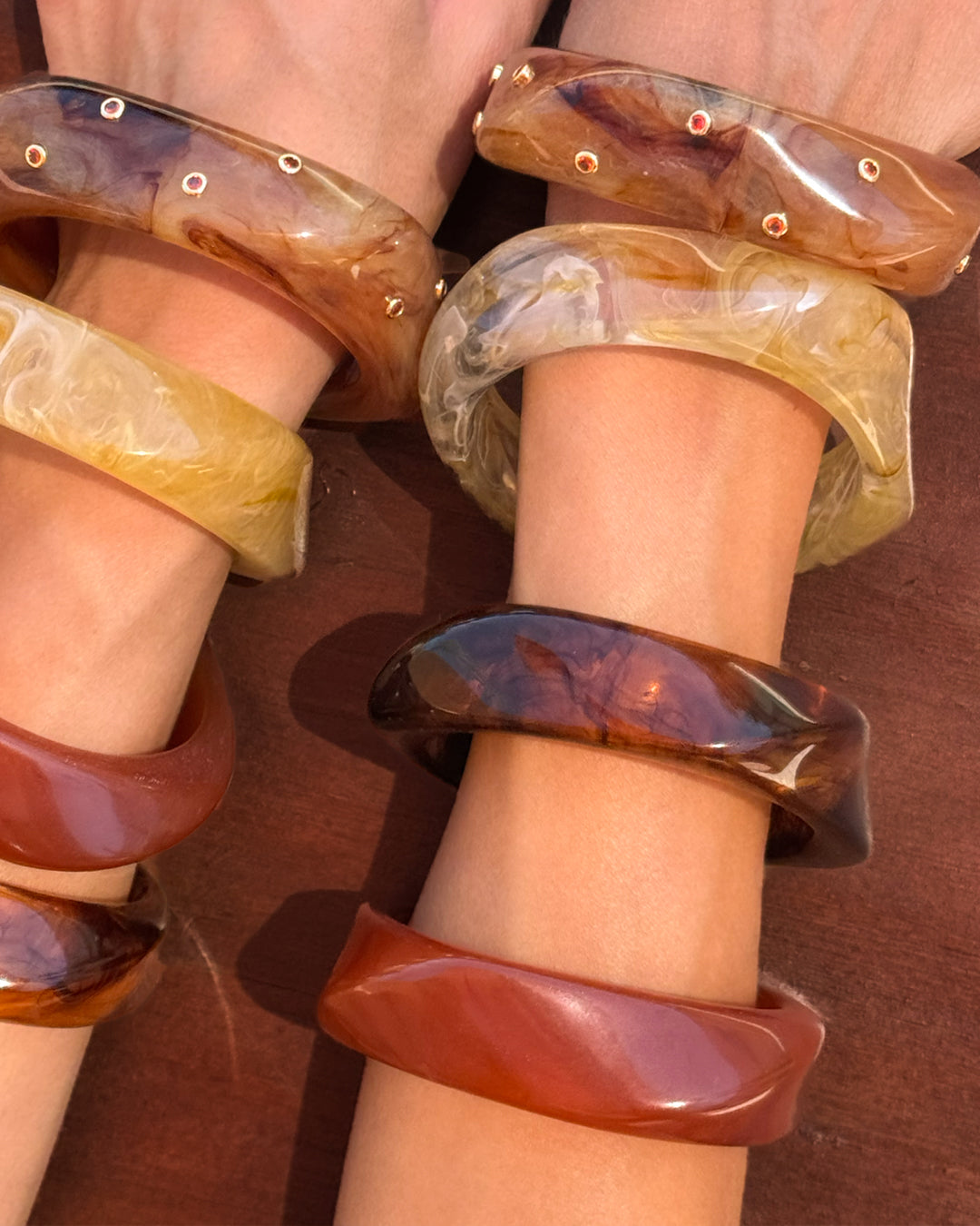 FASHION JEWELRY Formentera Bangle Set in Tortoise Luv Aj