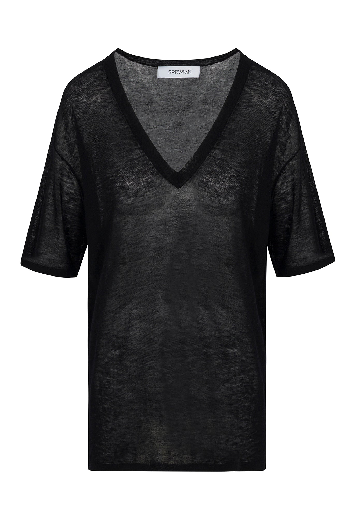 TEES/TANKS V-Neck Tee in Black SPRWMN