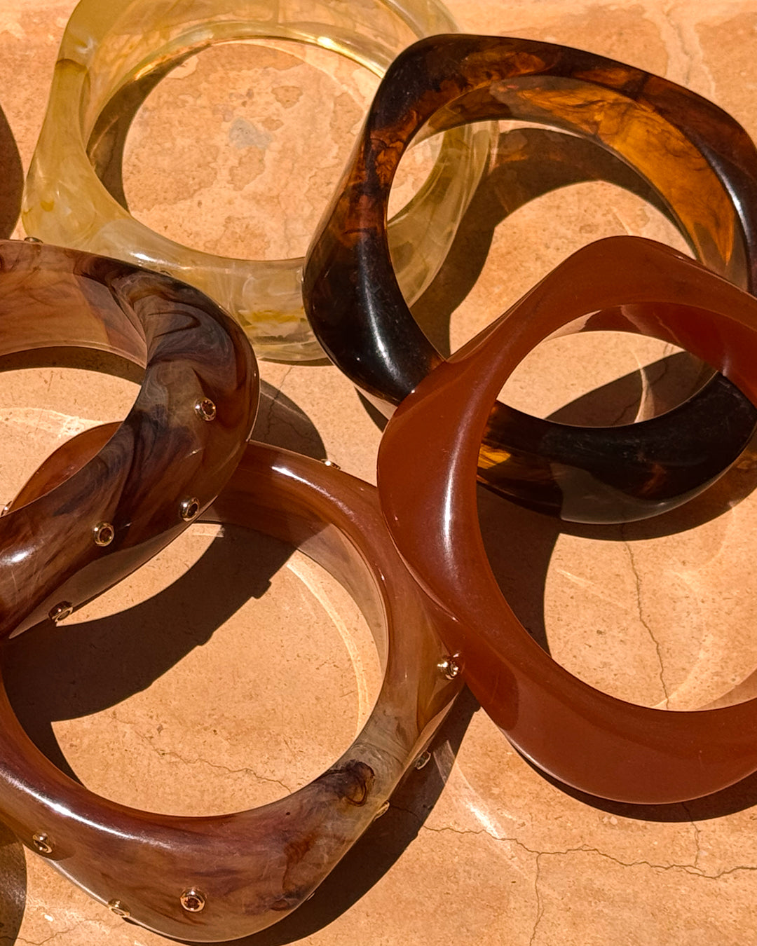 FASHION JEWELRY Formentera Bangle Set in Tortoise Luv Aj