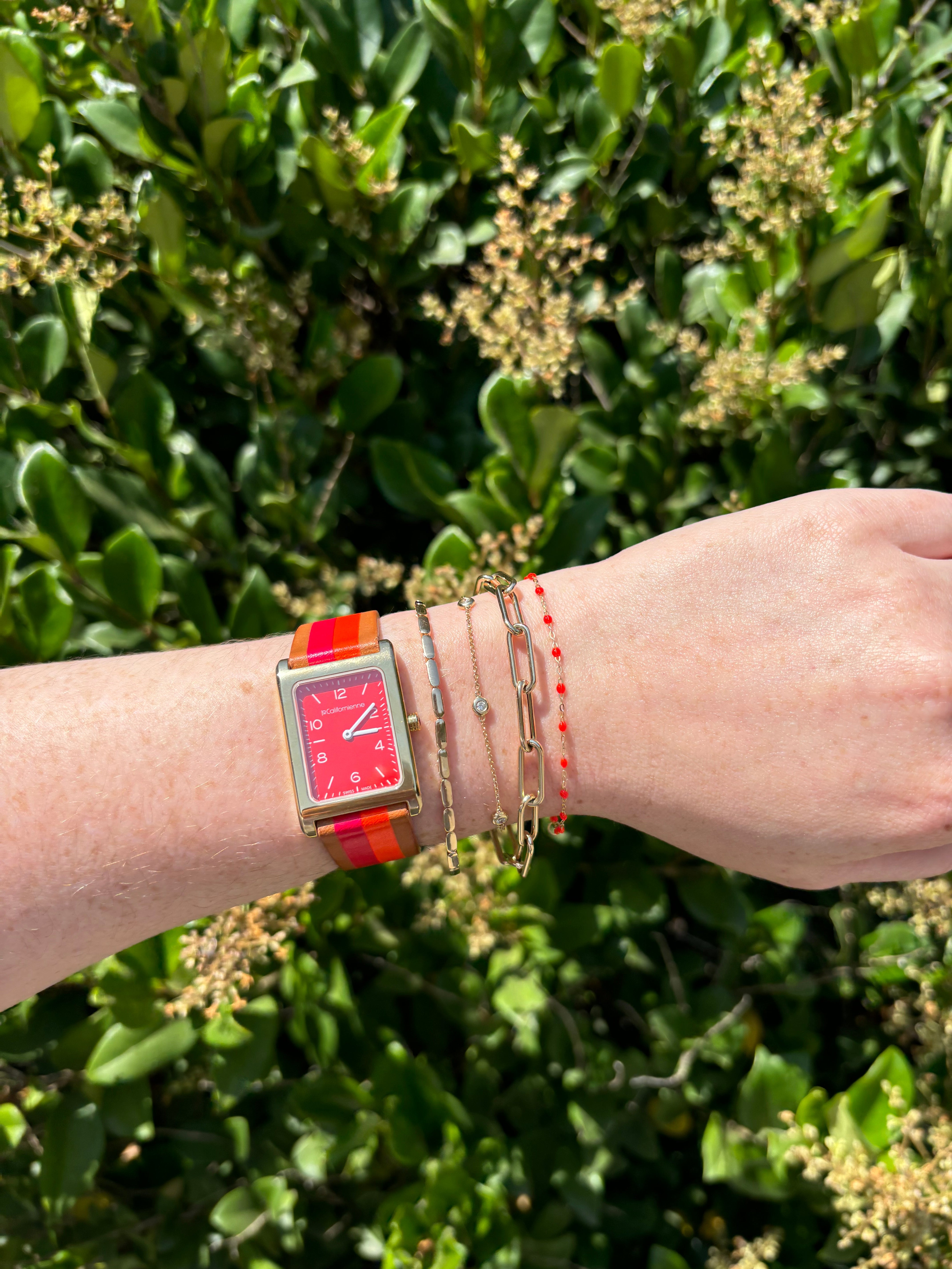 JEWELRY Daybreak Watch in Hot Pink and Orange La Californienne