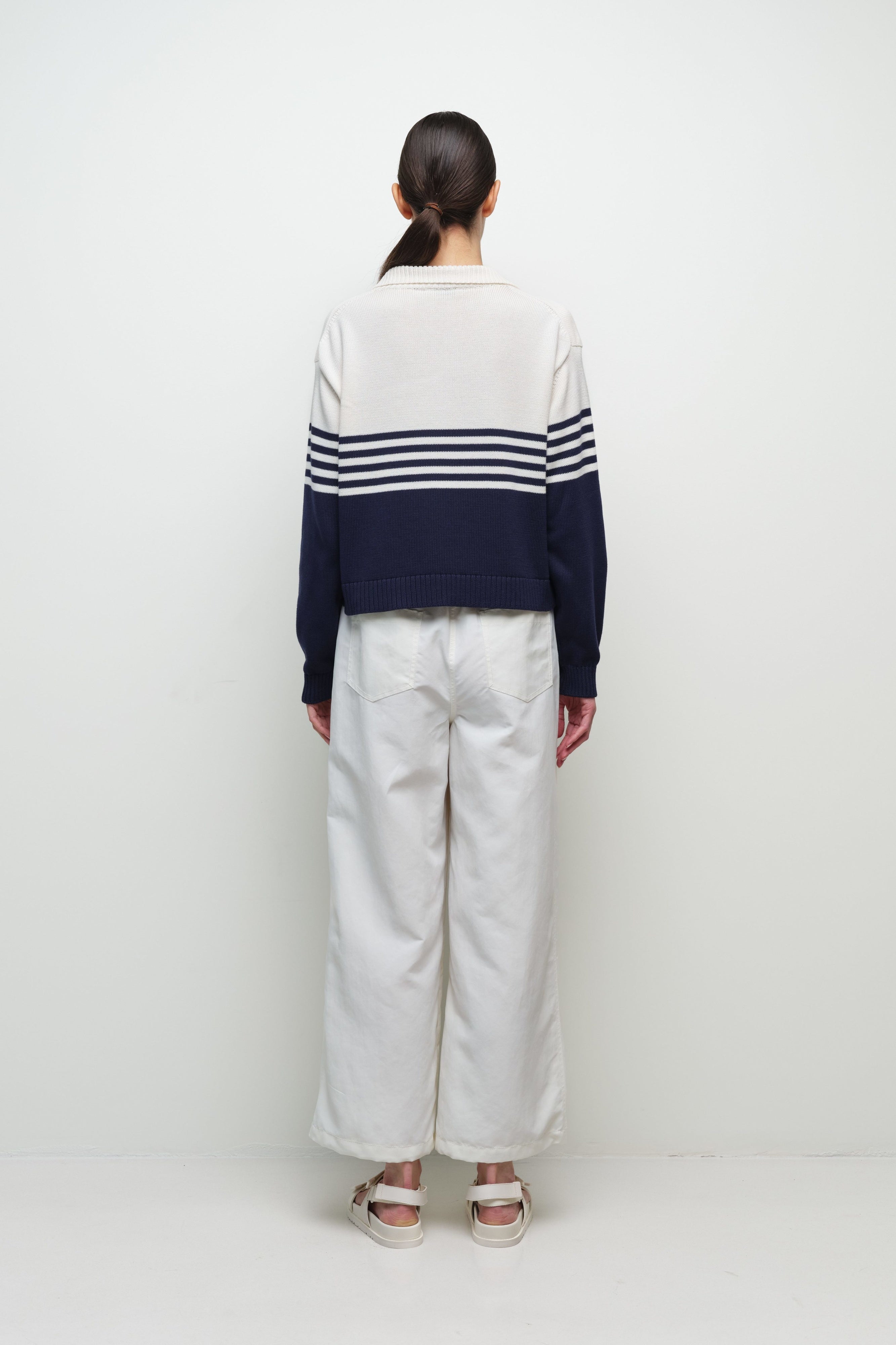 BLOUSES/SHIRTS/TOPS Jules Knit Polo in Midnight Stripe Simkhai