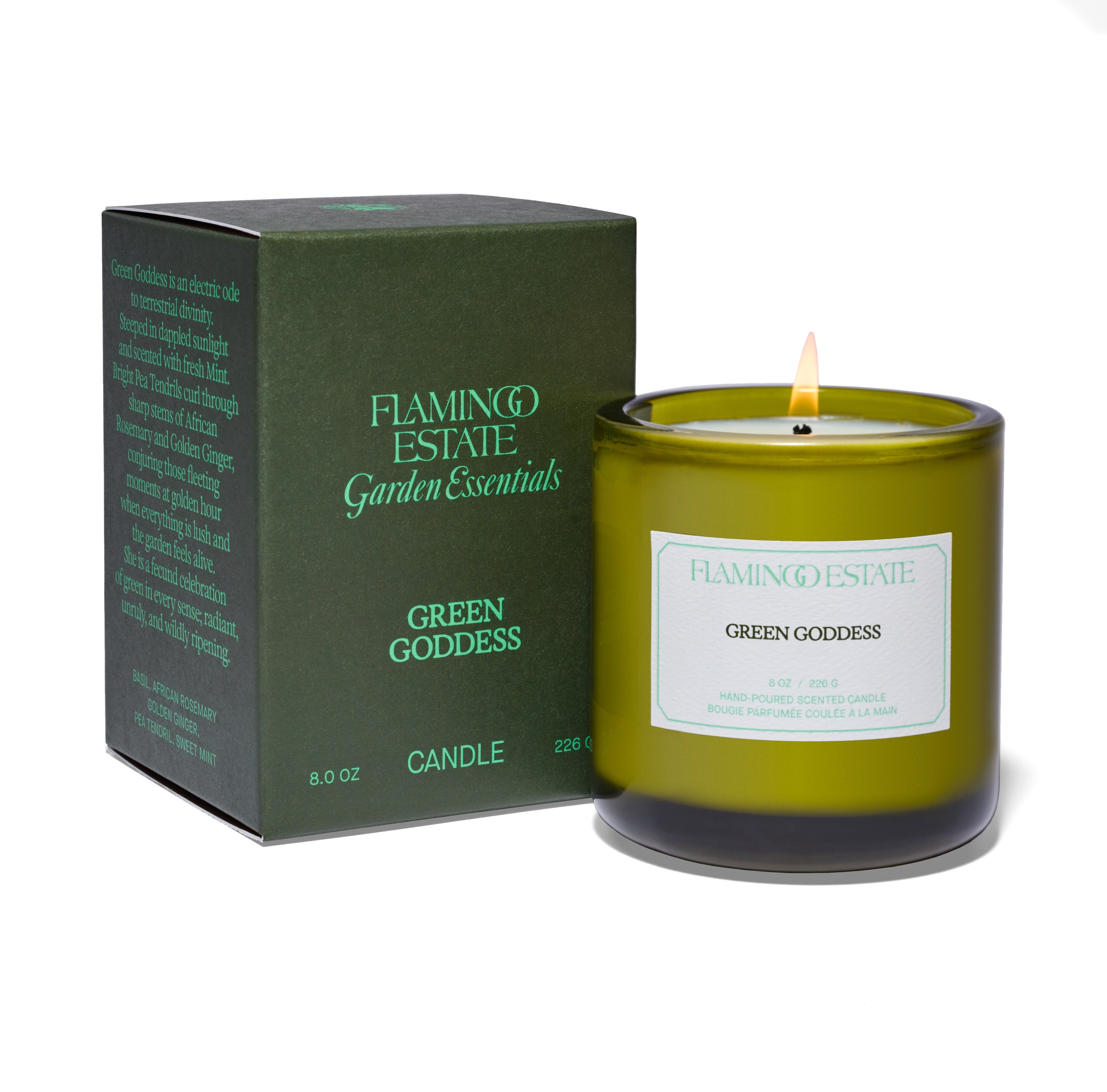 CANDLES/HOME FRAGRANCE Green Goddess Candle Flamingo Estate