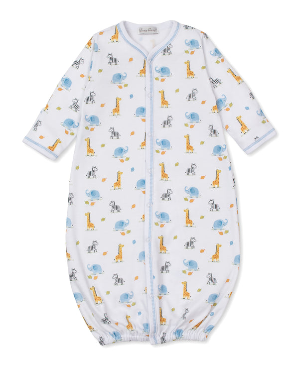 CHILDREN'S APPAREL Baby Convertible Gown in Safari Bunch Blue Kissy Kissy