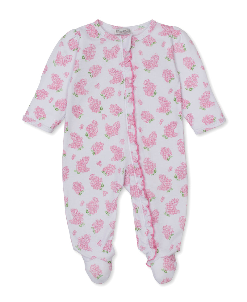 CHILDREN'S APPAREL Baby Zip Onesie in Pink Lilac Kissy Kissy