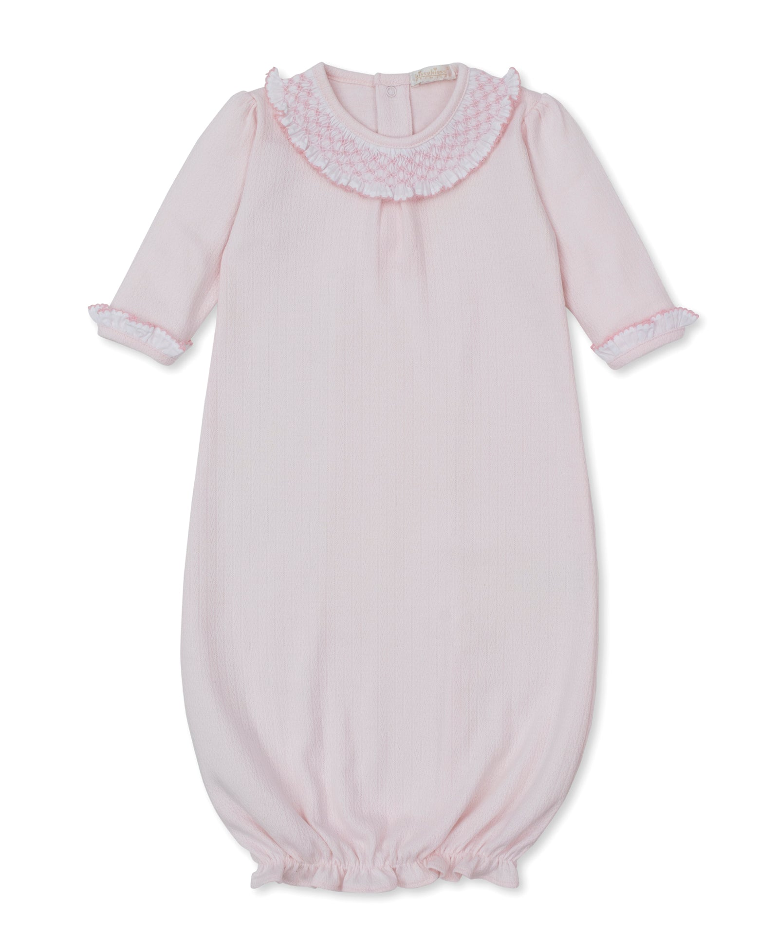 CHILDREN'S APPAREL Baby Sack Onesie in Pink Pointelle Kissy Kissy