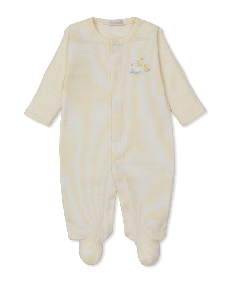 CHILDREN'S APPAREL Baby Duck Pond Onesie in Yellow Kissy Kissy