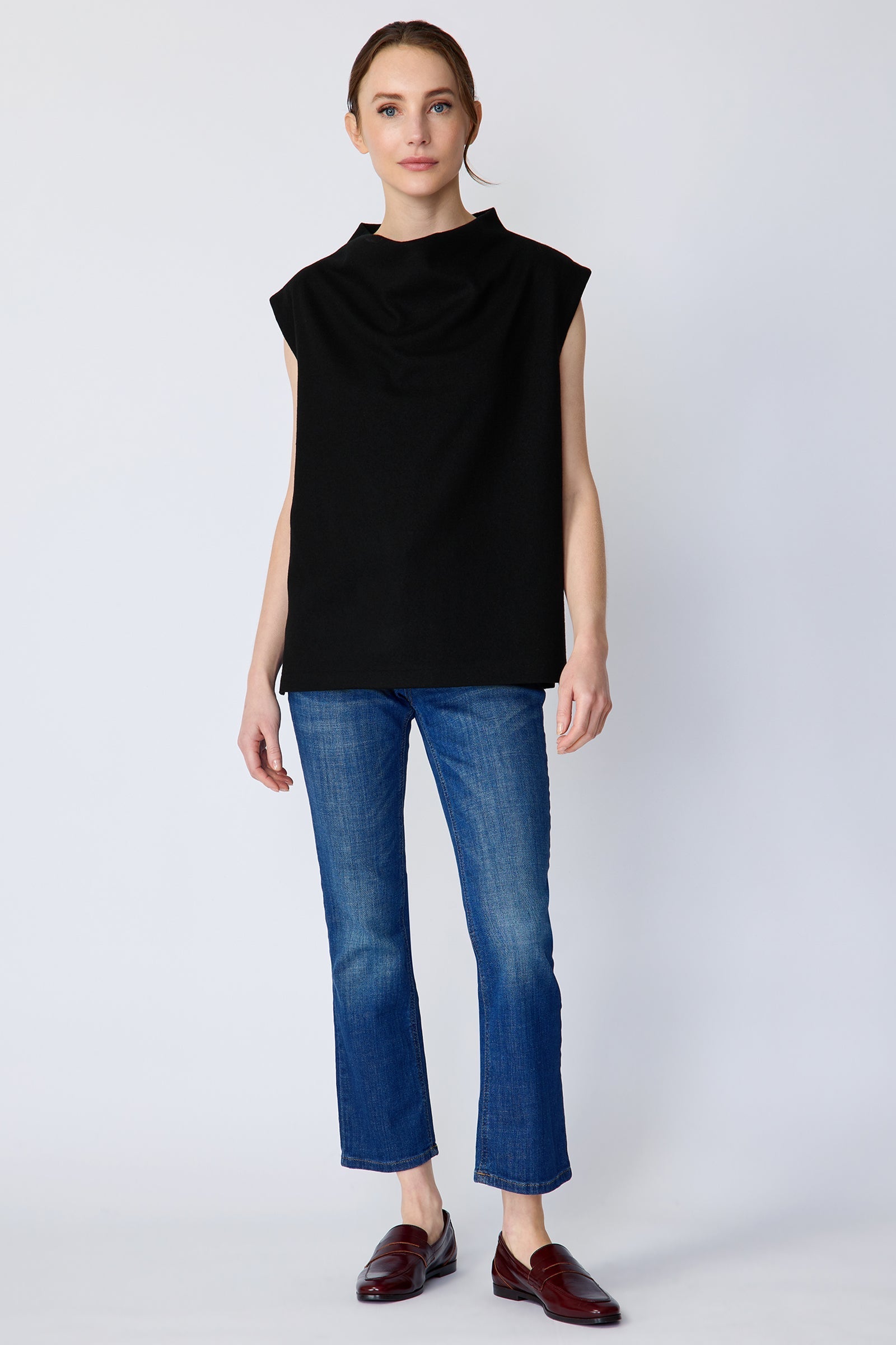 BLOUSES/SHIRTS/TOPS Arla Drape Top in Black Kal Rieman