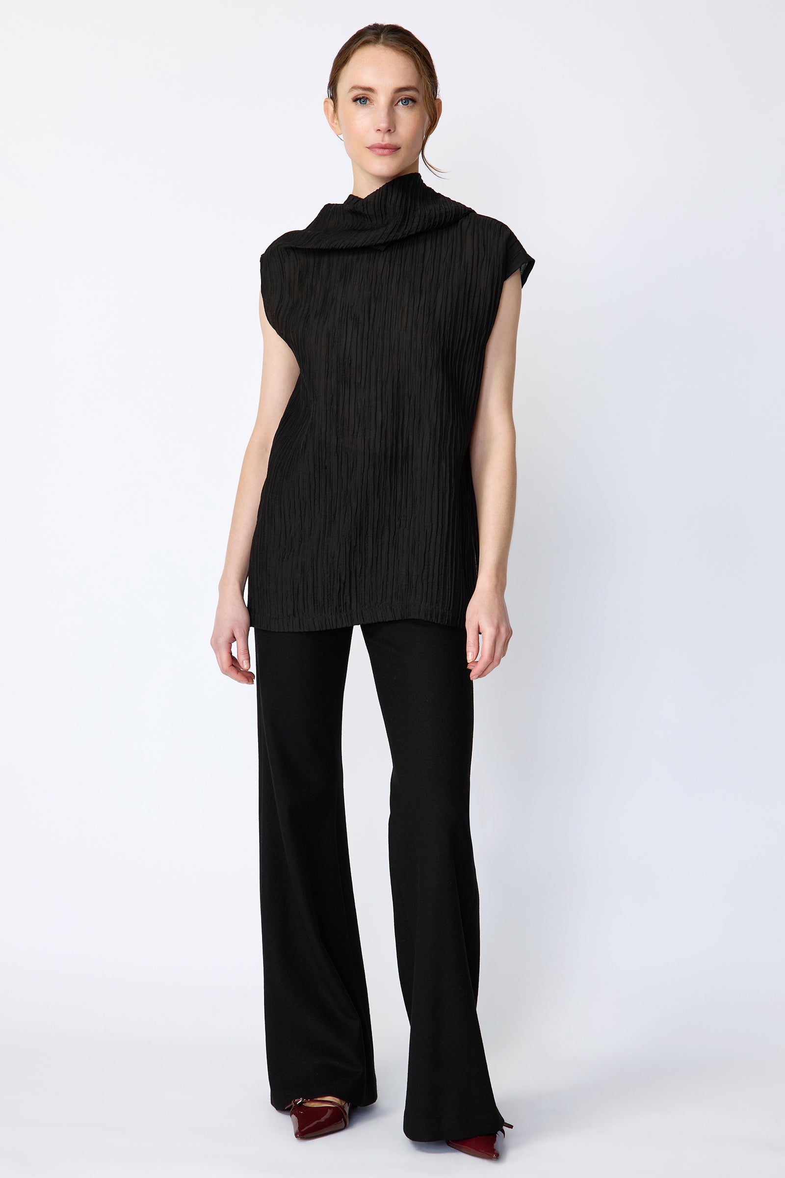 BLOUSES/SHIRTS/TOPS Claudia Scarf Tunic in Black Kal Rieman