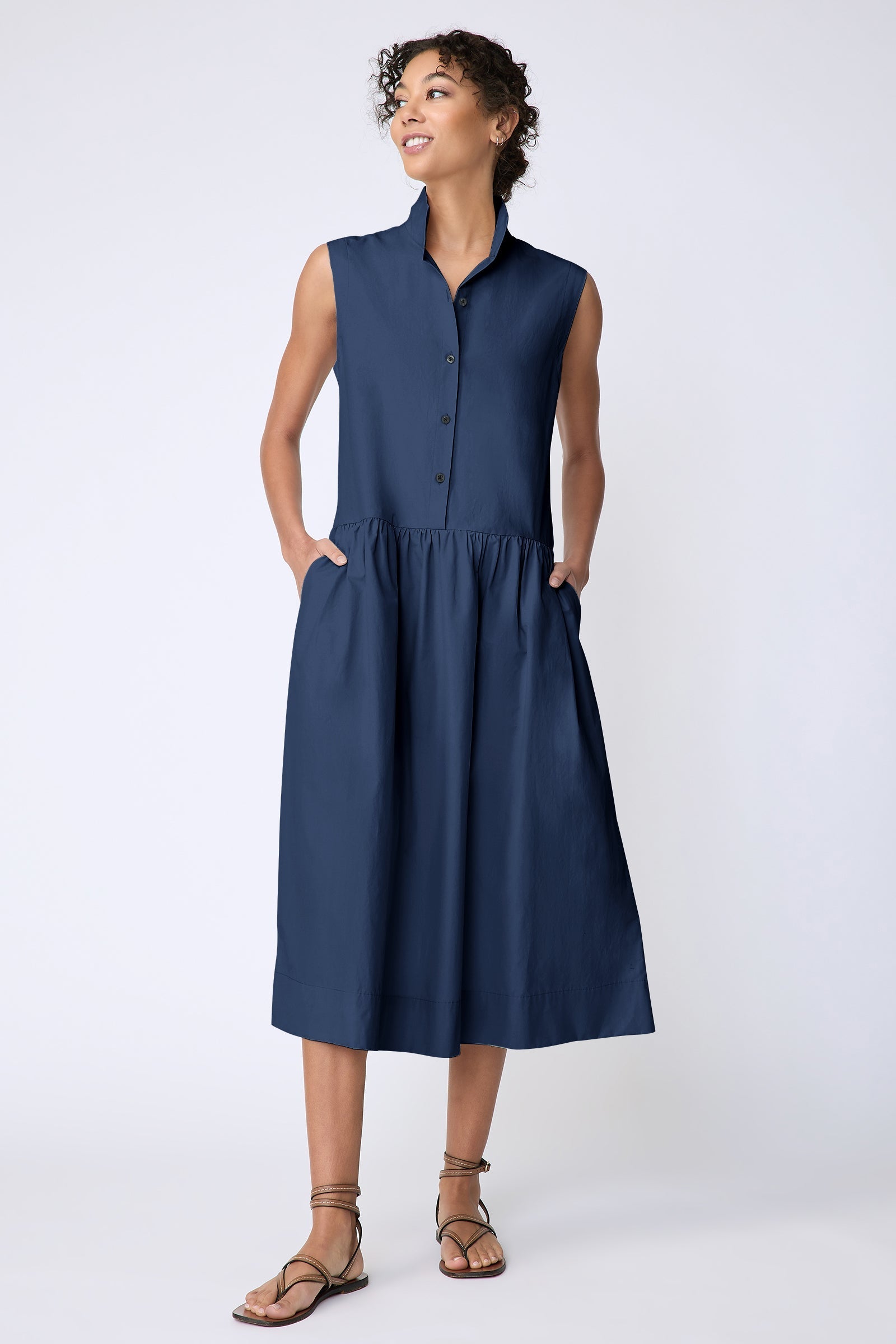DRESSES/JUMPSUITS Demi Dress in Summer Navy Kal Rieman