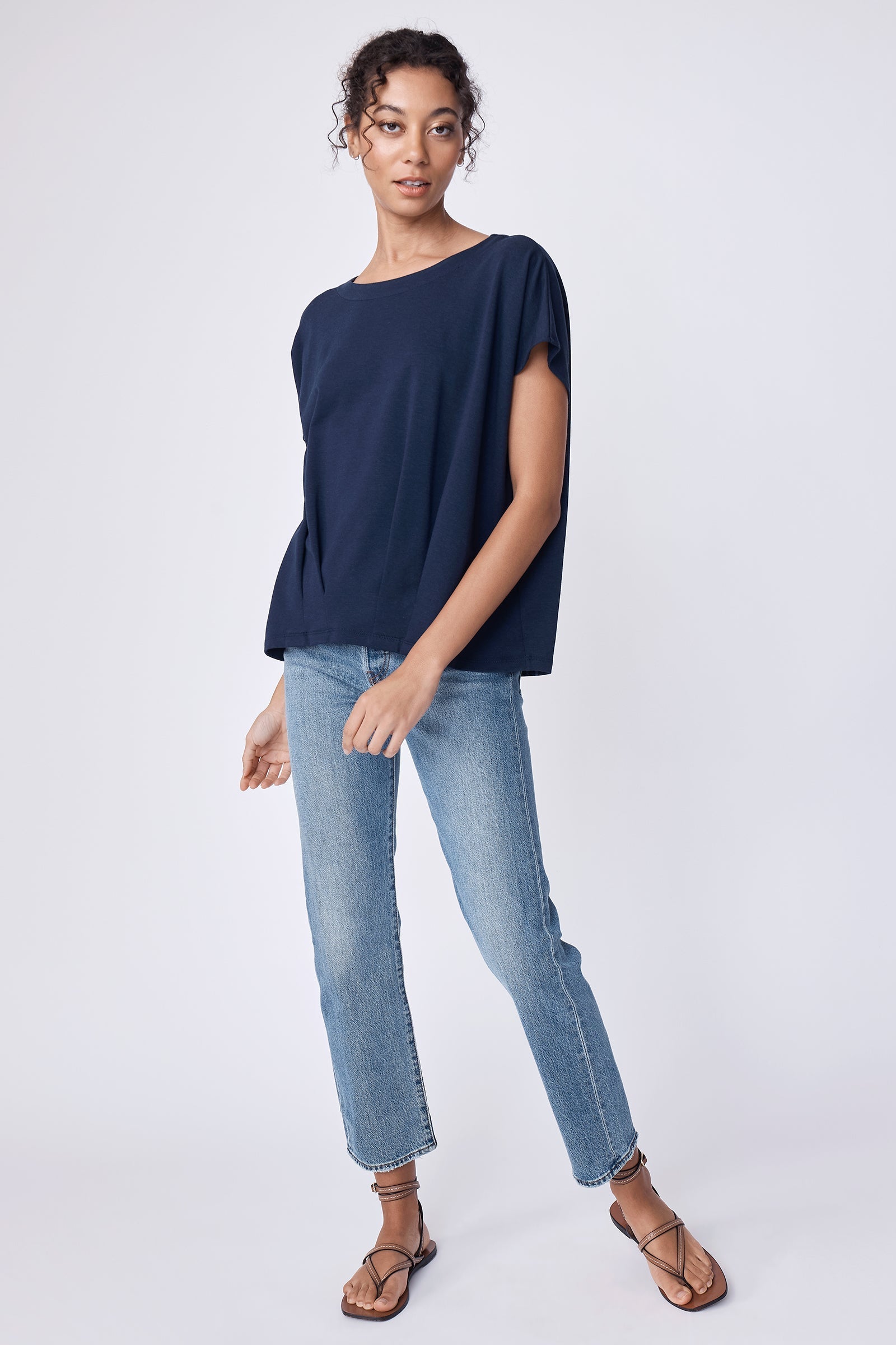 TEES/TANKS DONNA PLEAT HEM TEE Kal Rieman