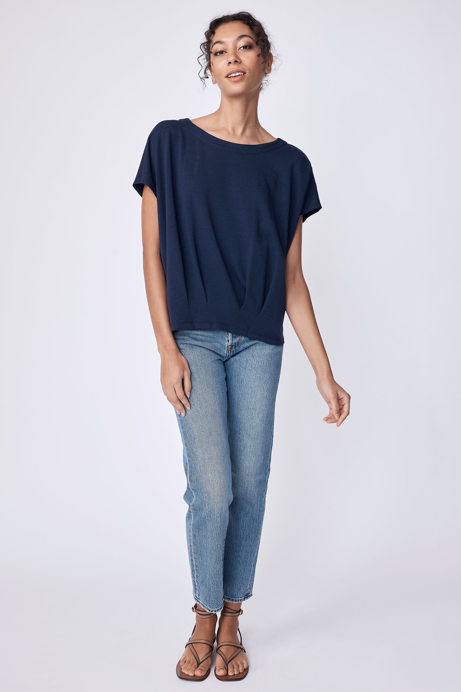 TEES/TANKS DONNA PLEAT HEM TEE Kal Rieman