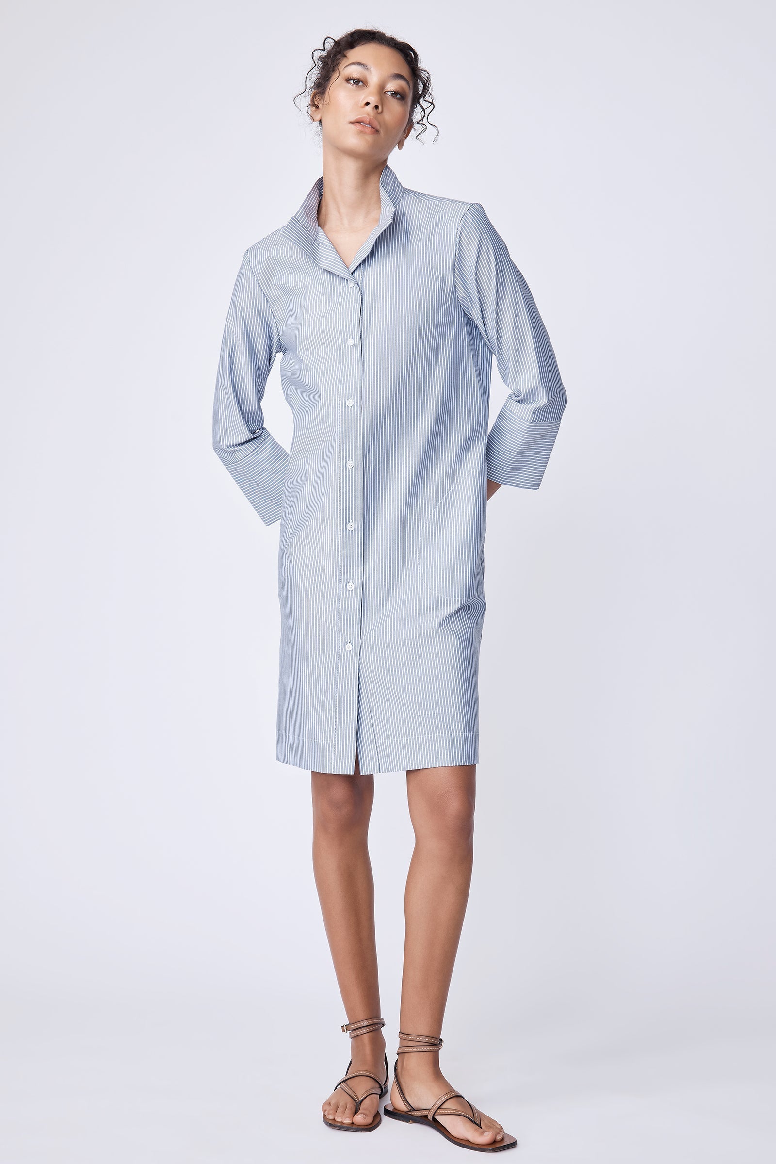 DRESSES/JUMPSUITS Greta Dress in Harbor Stripe Kal Rieman
