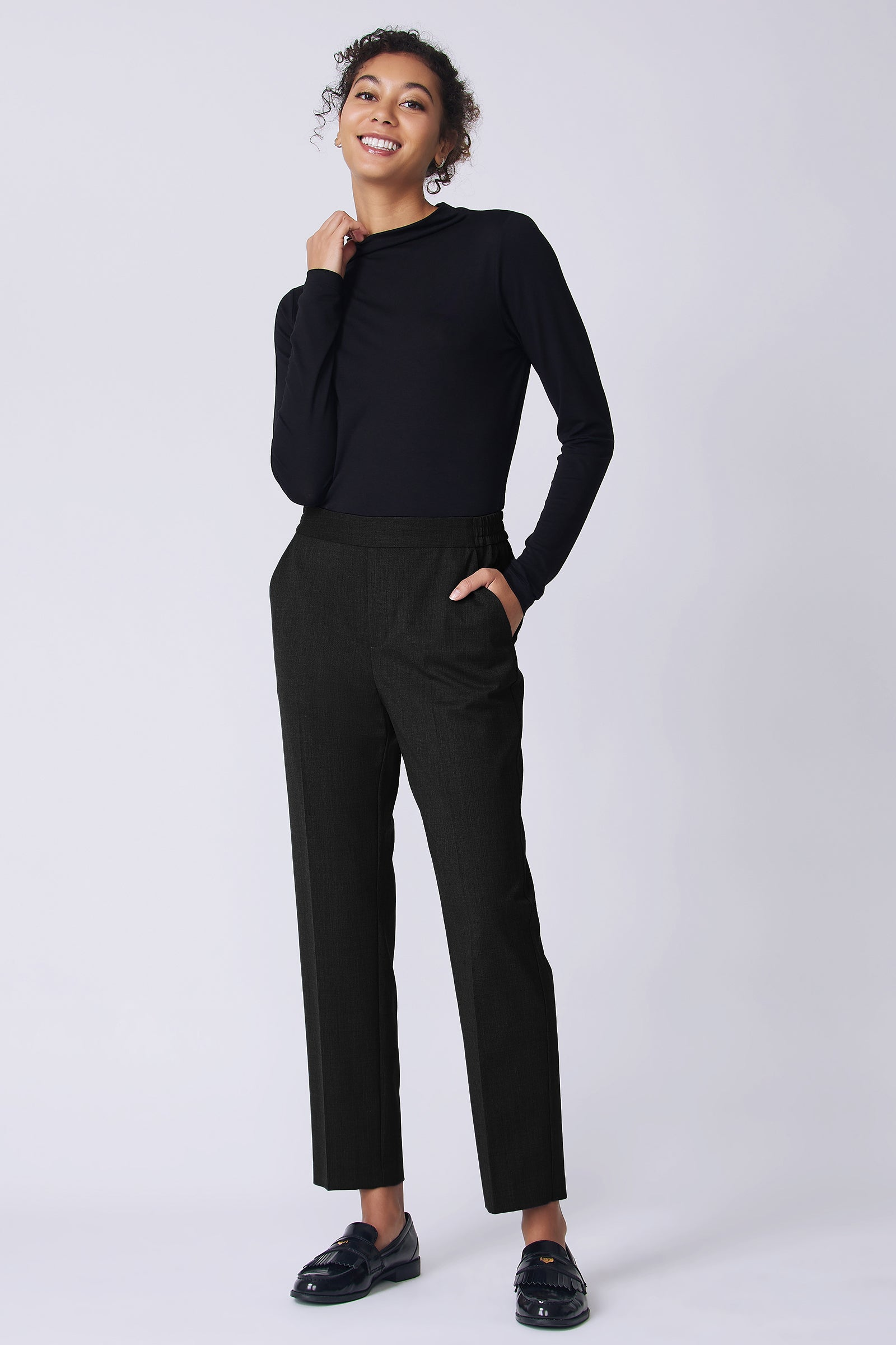 PANTS/SHORTS Martine Trouser in Black Kal Rieman