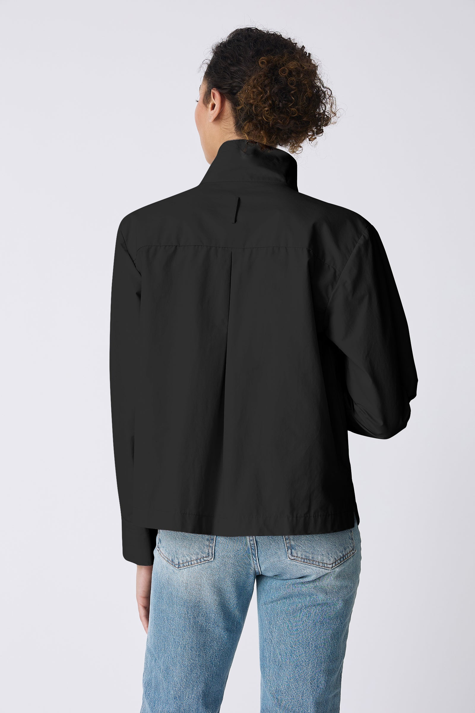 COATS/JACKET Peggy Collared Shirt Jacket in Black Kal Rieman