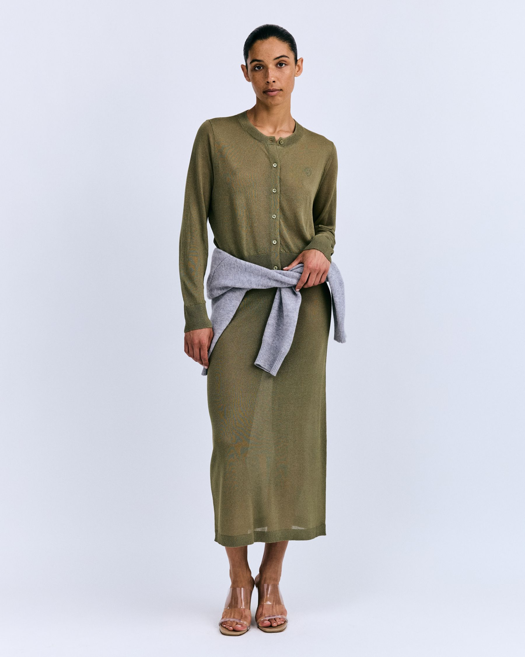 SWEATERS Miranda Cardigan in Green LOVE Stories