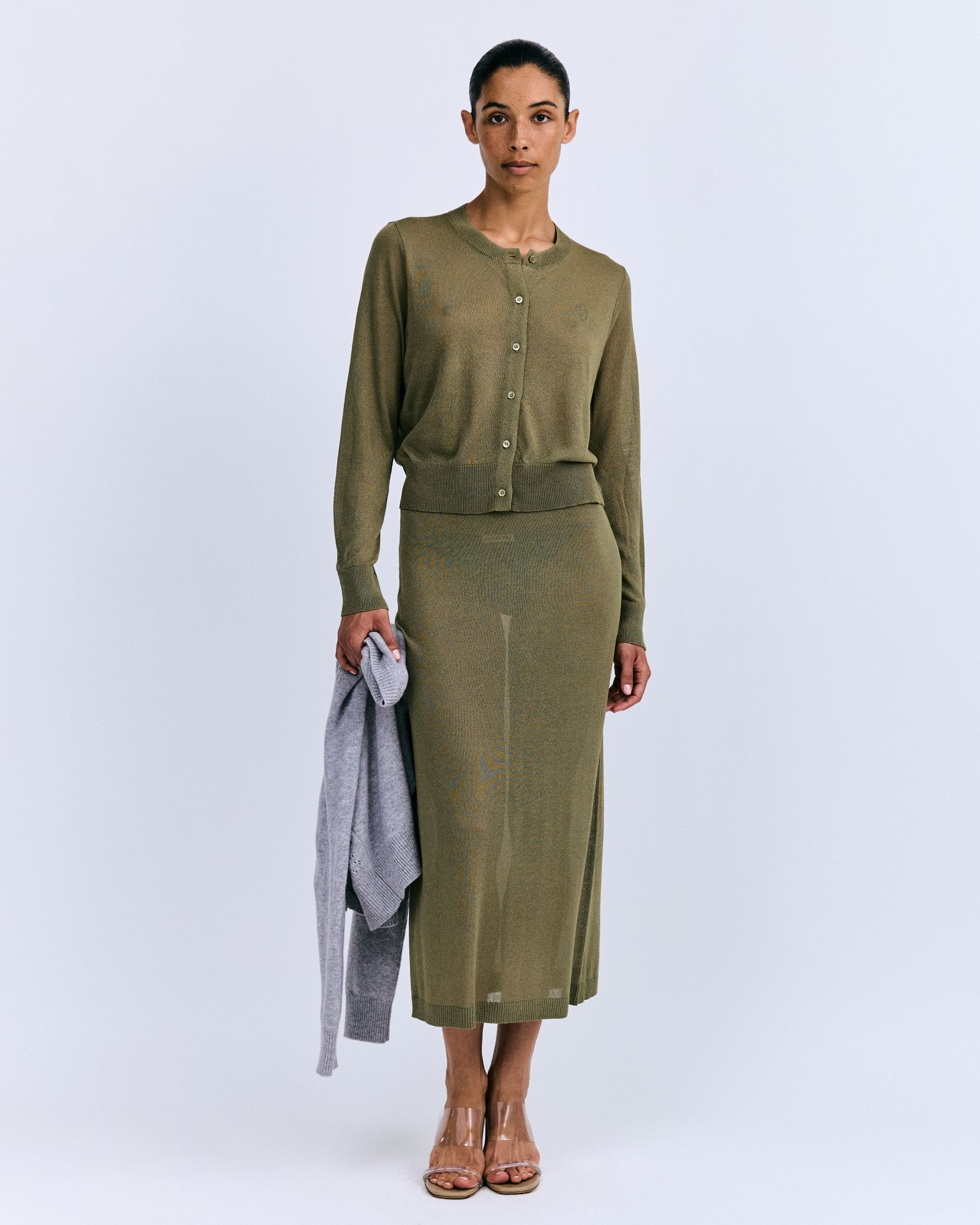 SWEATERS Miranda Cardigan in Green LOVE Stories