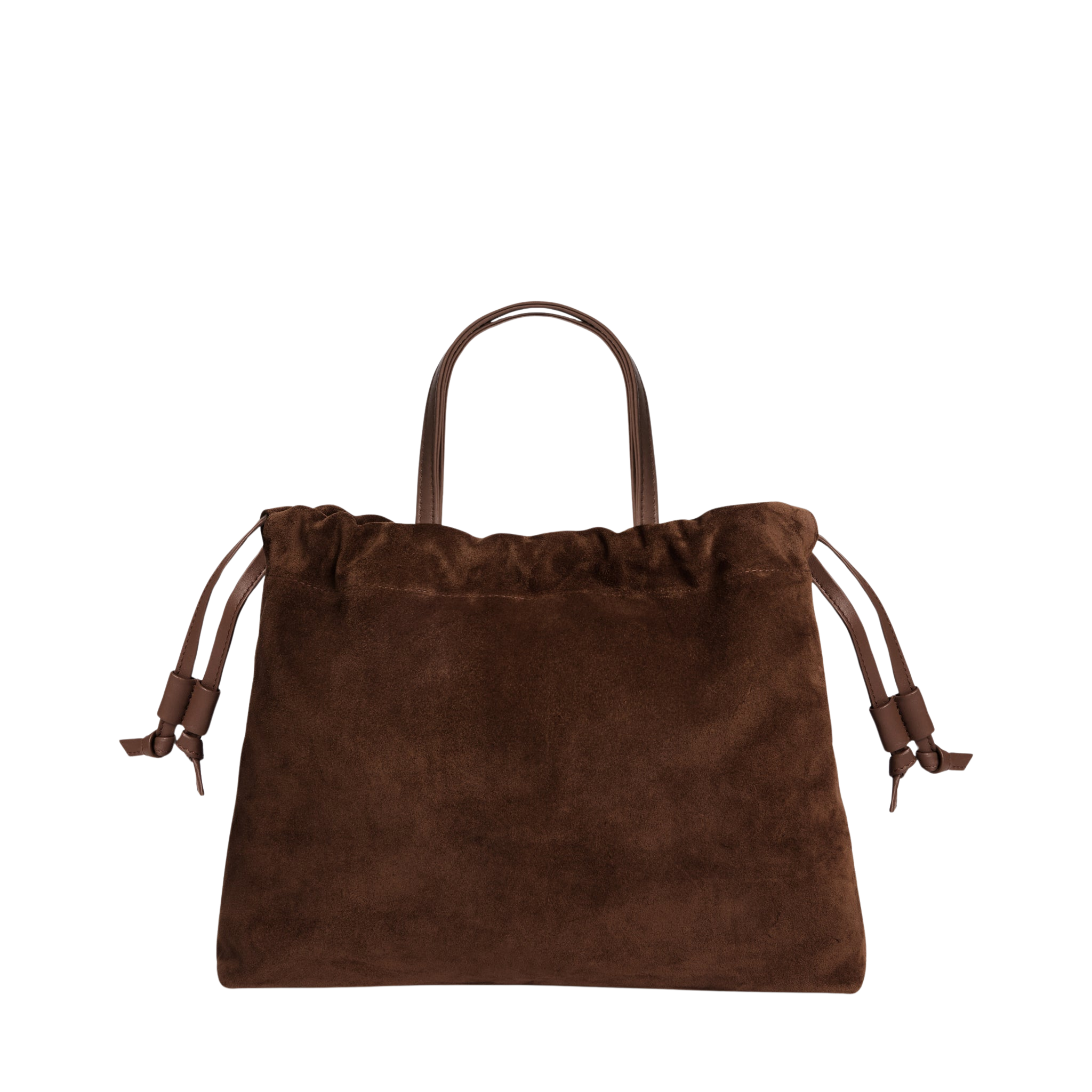 HANDBAGS Mini Asisi Tote in Chocolate Suede Lemiz