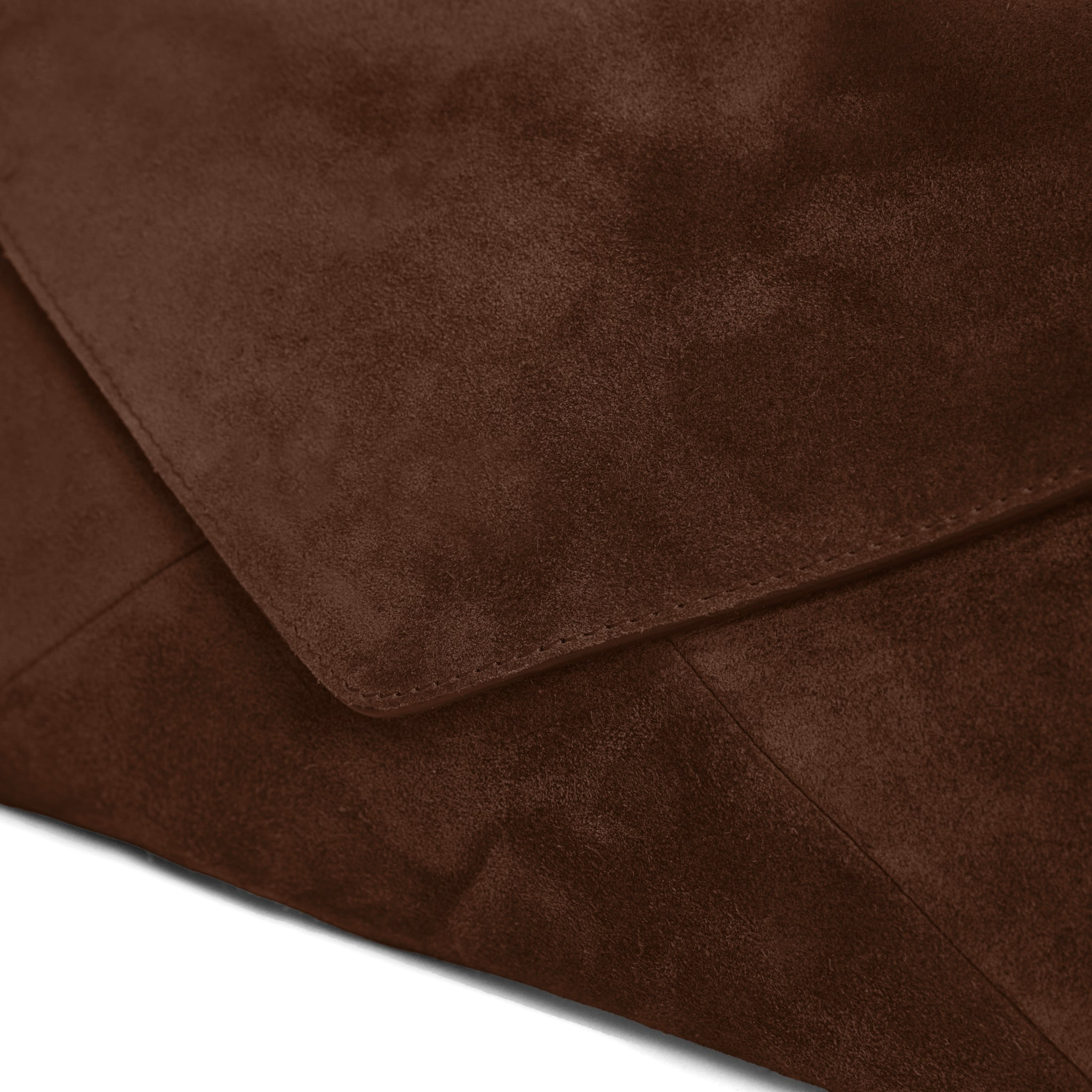 HANDBAGS Valentina Clutch in Chocolate Suede Lemiz