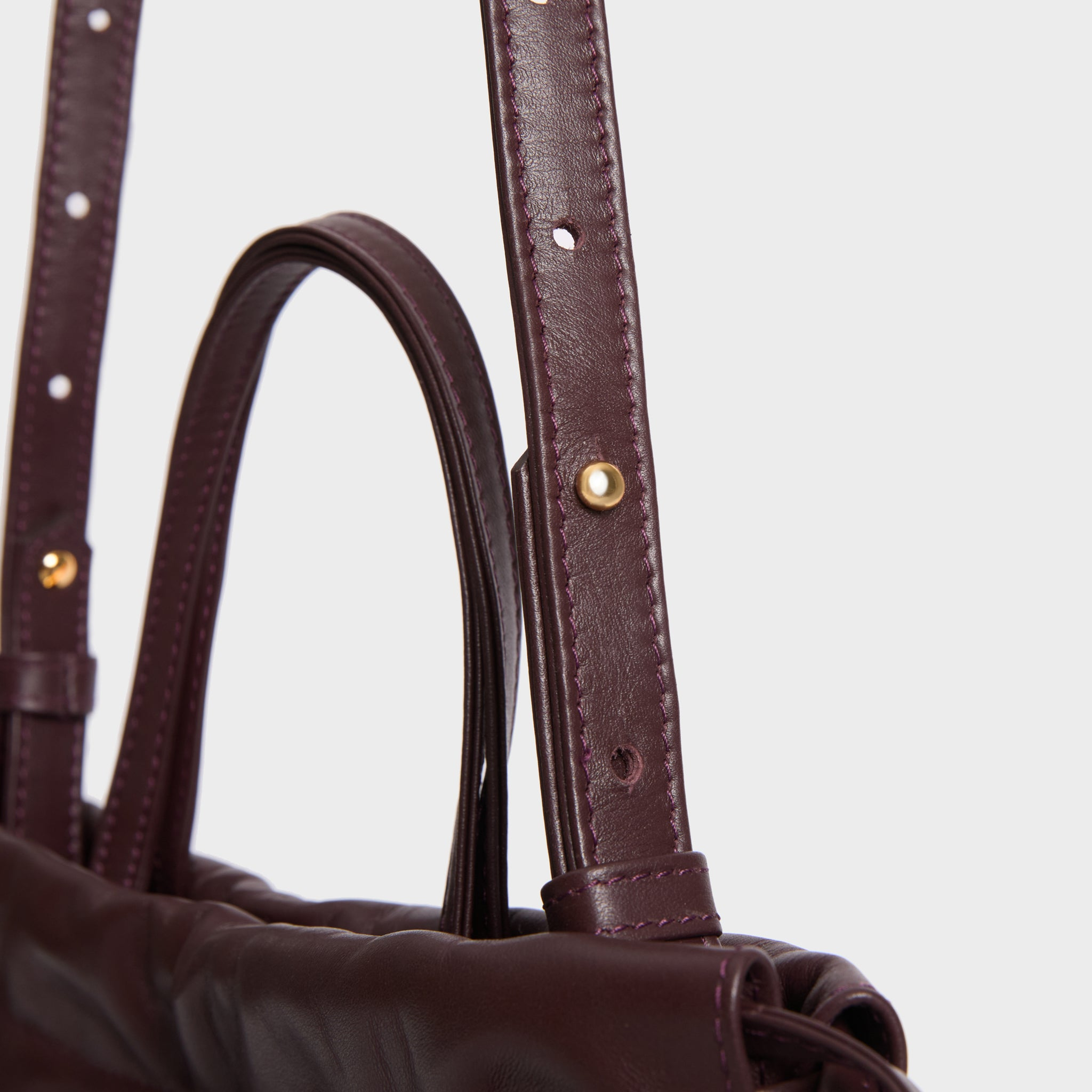 HANDBAGS Mini Asisi Tote in Brordeaux Lemiz