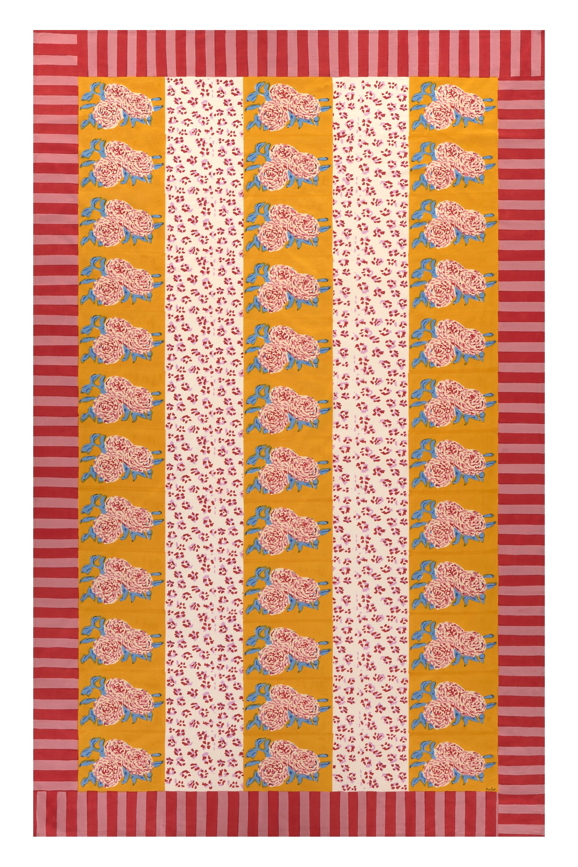 HOME DECOR LEOPARD STRIPES TABLECLOTH LARGE RECTANGLE Lisa Corti