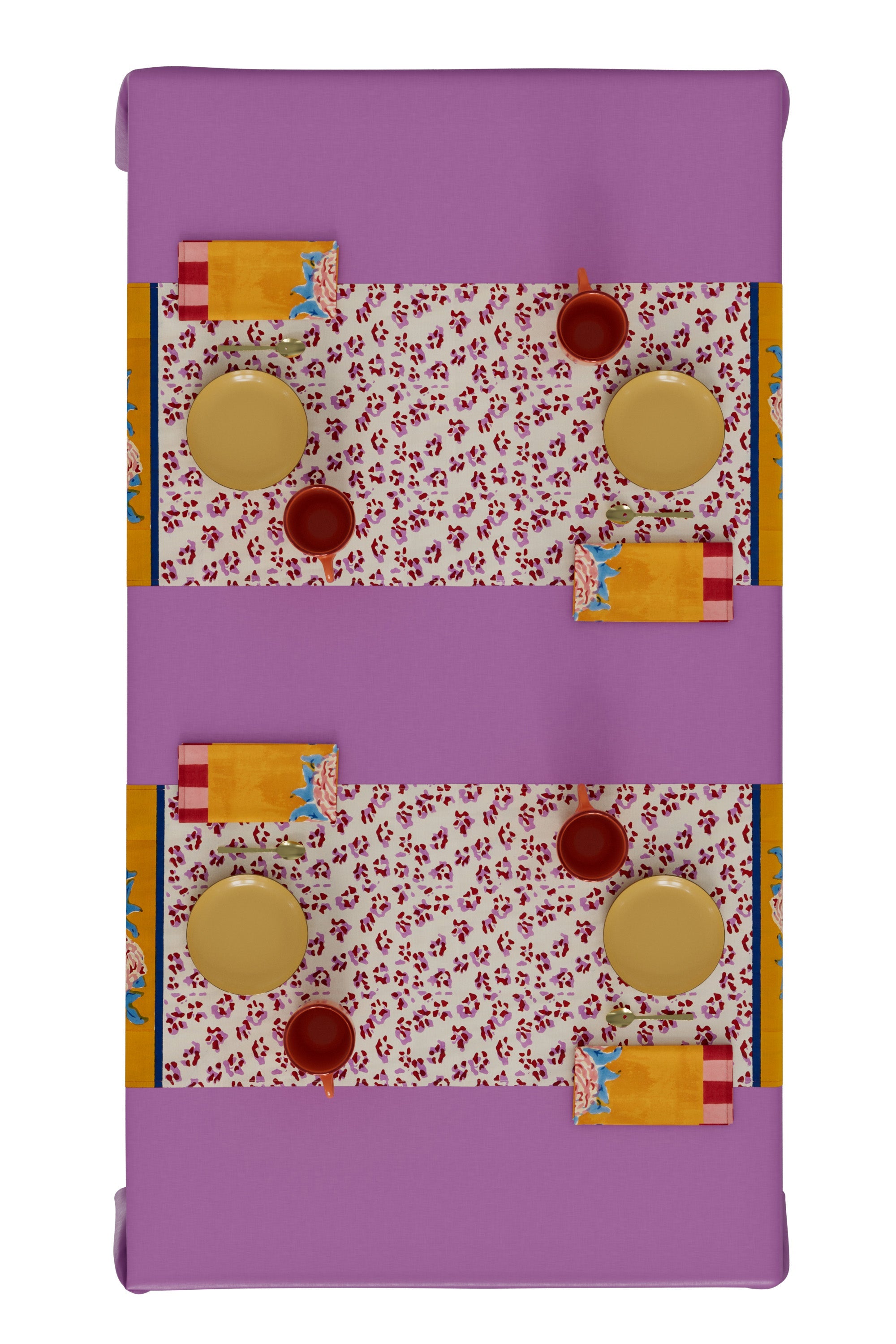 HOME DECOR Gold Leopard Stripes Table Runner Lisa Corti