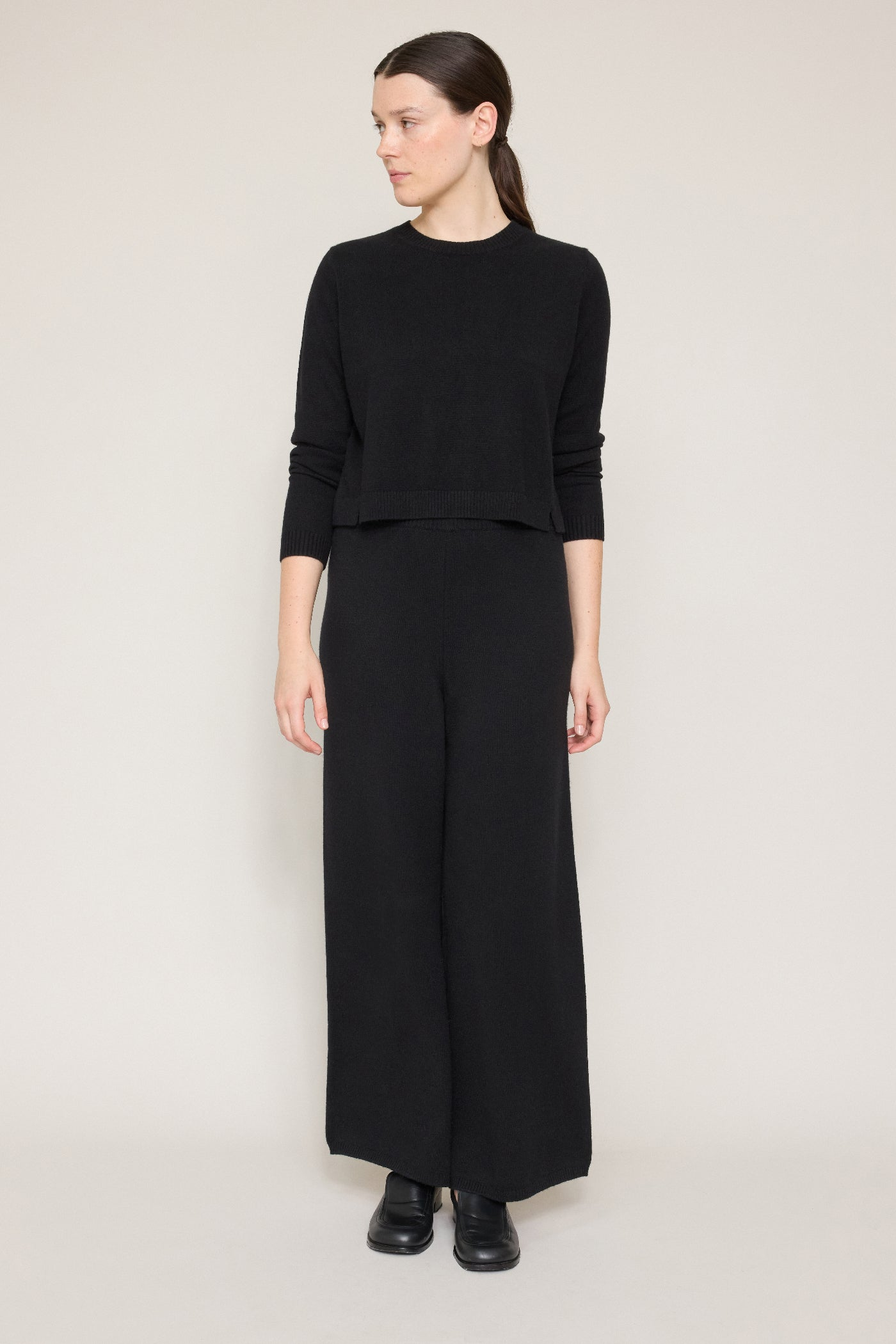 LOUNGE Cashmere Lounge Pant in Black Organic by John Patrick