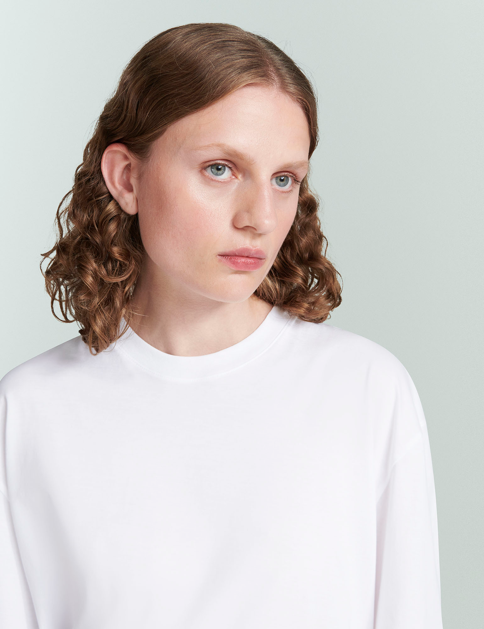 TEES/TANKS Long Sleeve Jersey Tee in White Handvaerk
