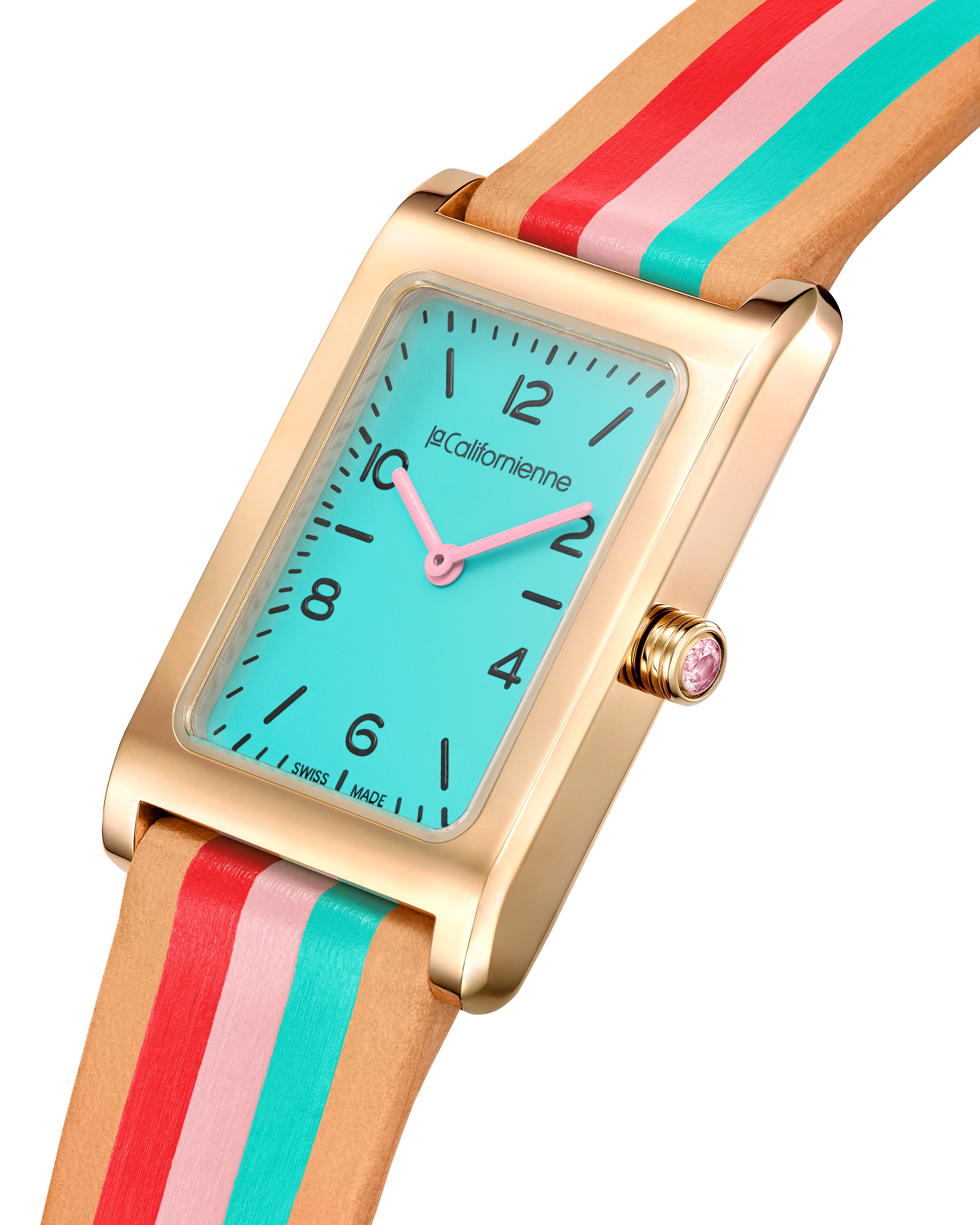 Watches La Californienne Daybreak Watch in Aqua, Red and Pink La Californienne