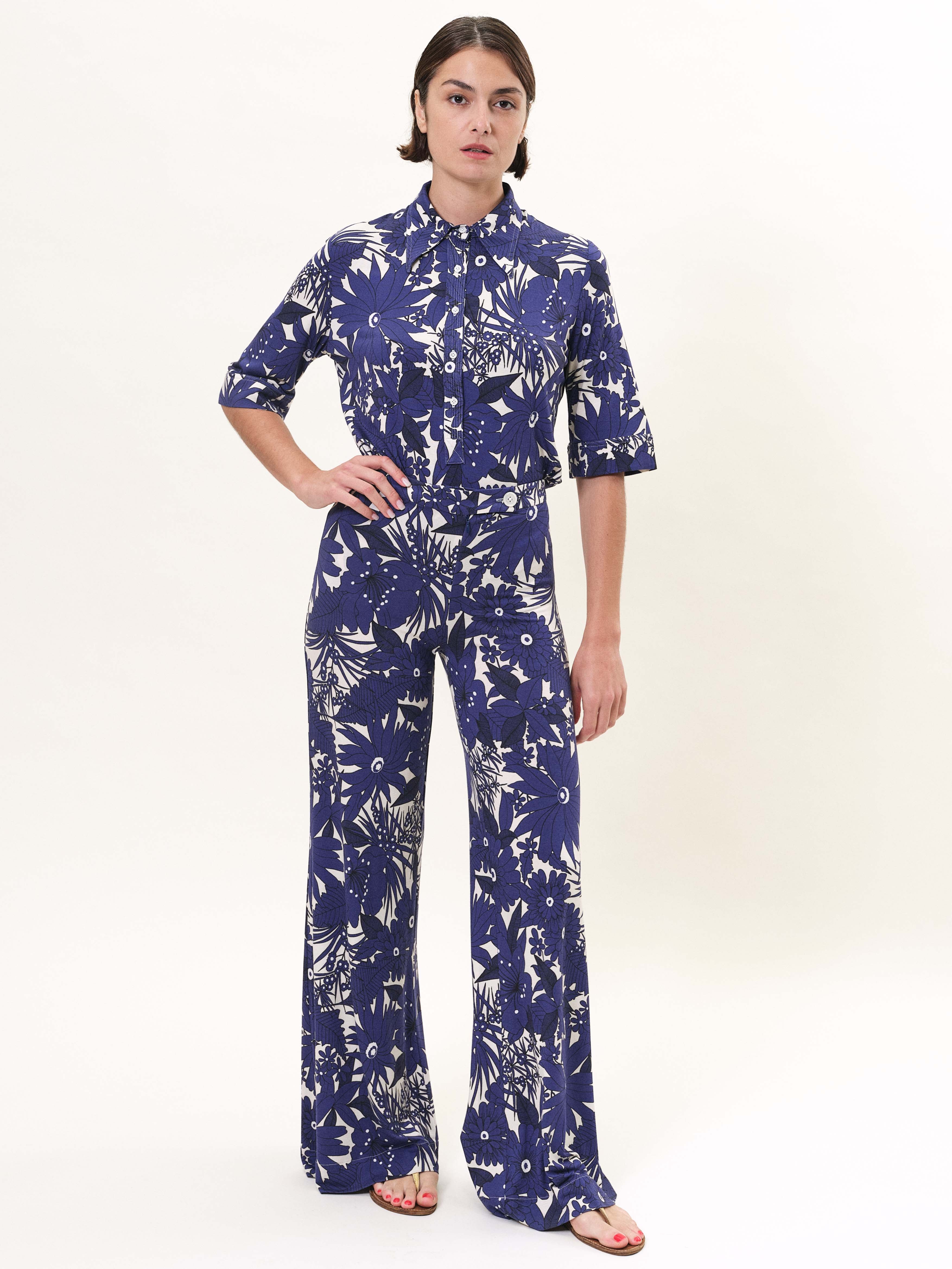 PANTS/SHORTS Giudecca Pant in Hibiscus Marine La Prestic Ouiston